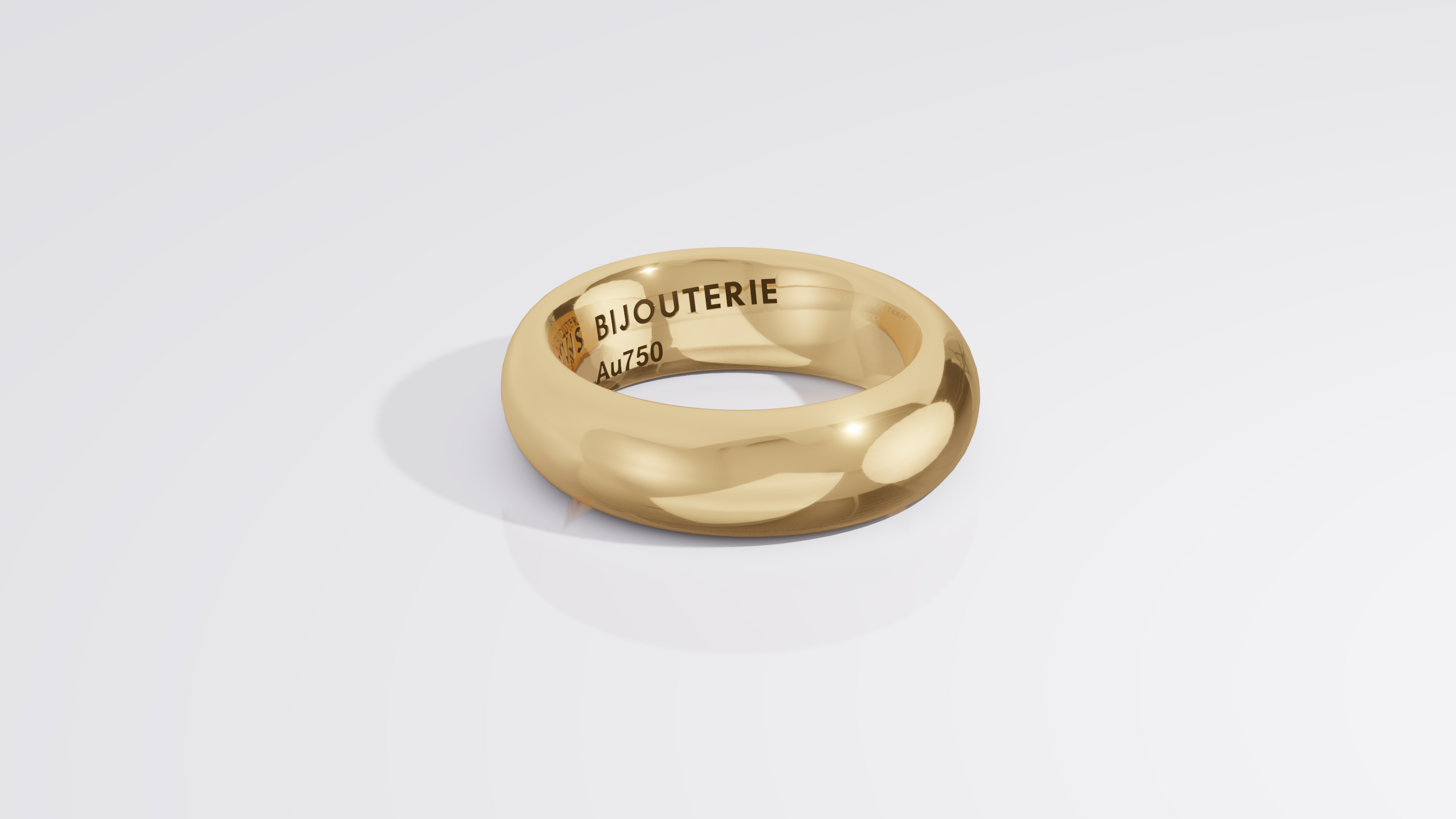 Ripple 1 Band Yellow Gold
