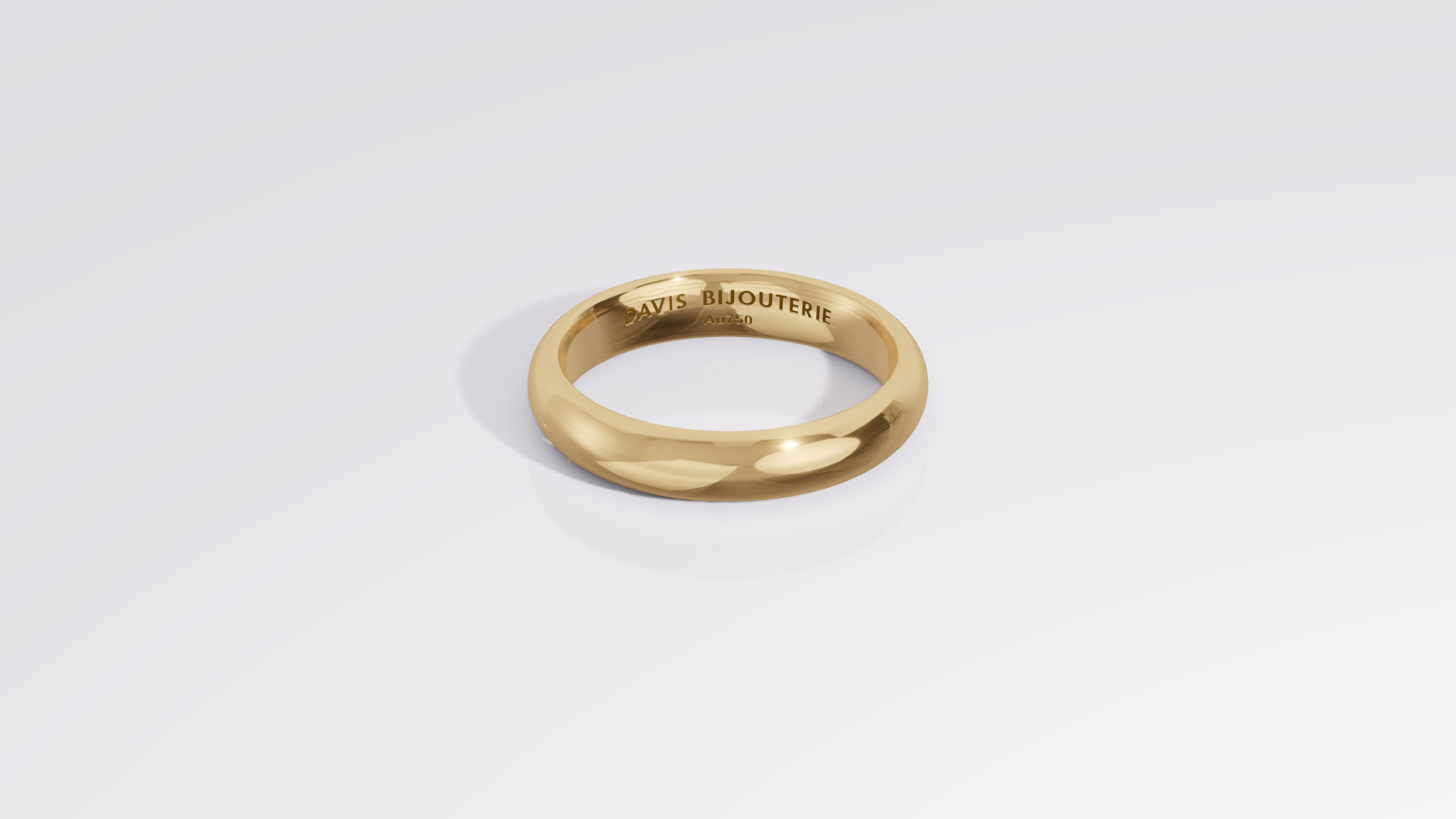 Petite Ripple 1 Band Yellow Gold