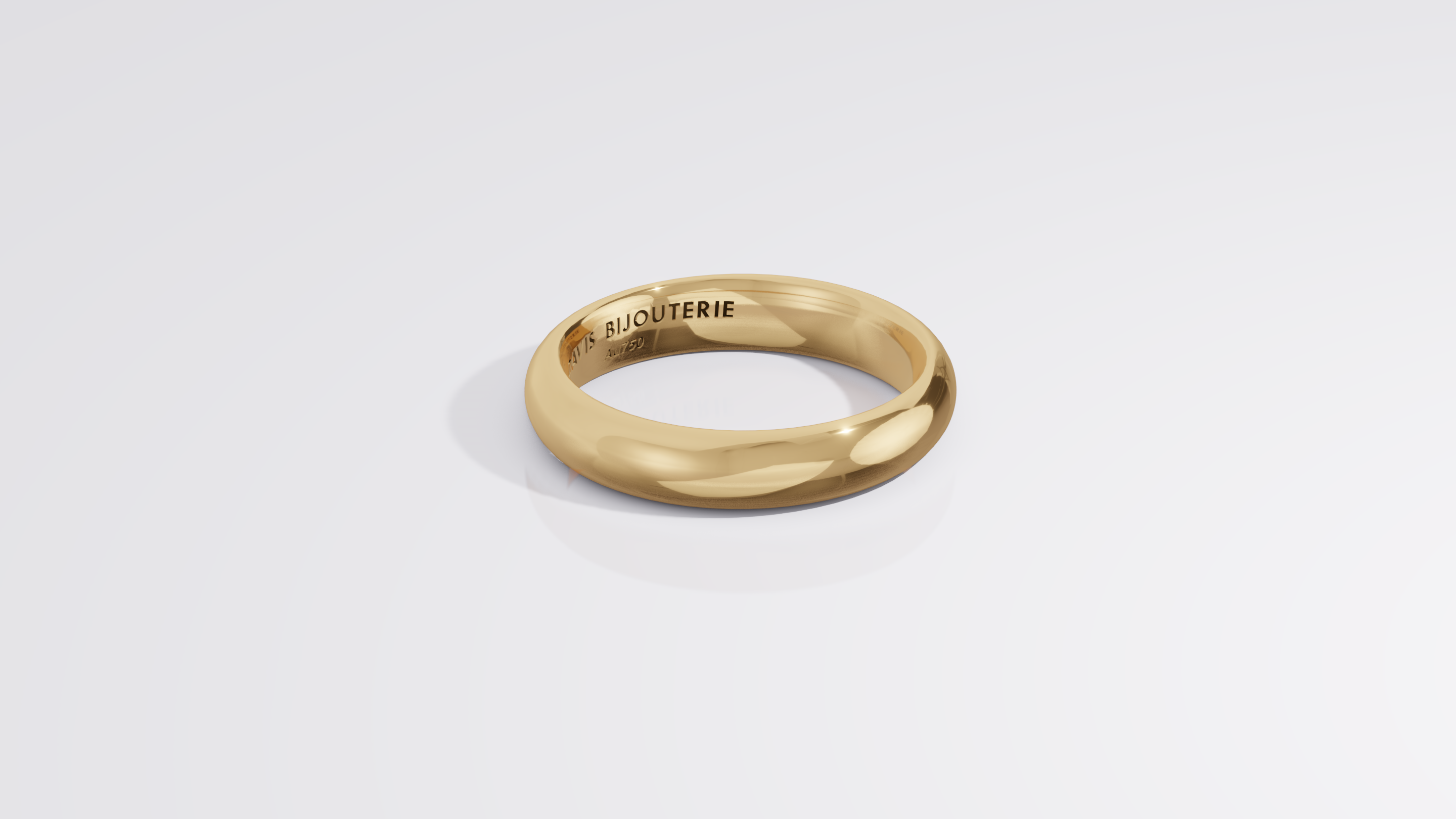 Petite Ripple 1 Band Yellow Gold