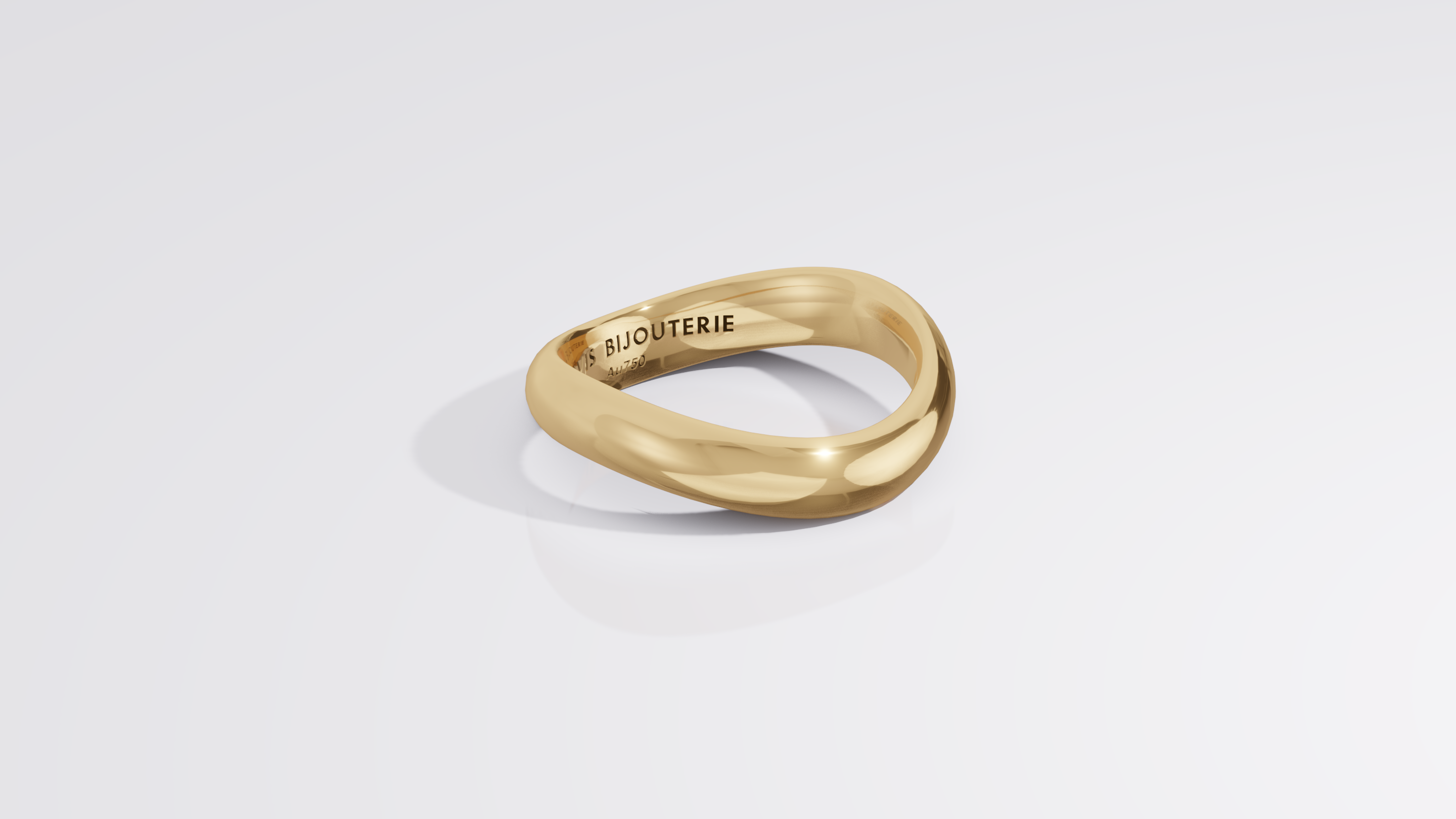 Petite Ripple 2 Band Yellow Gold