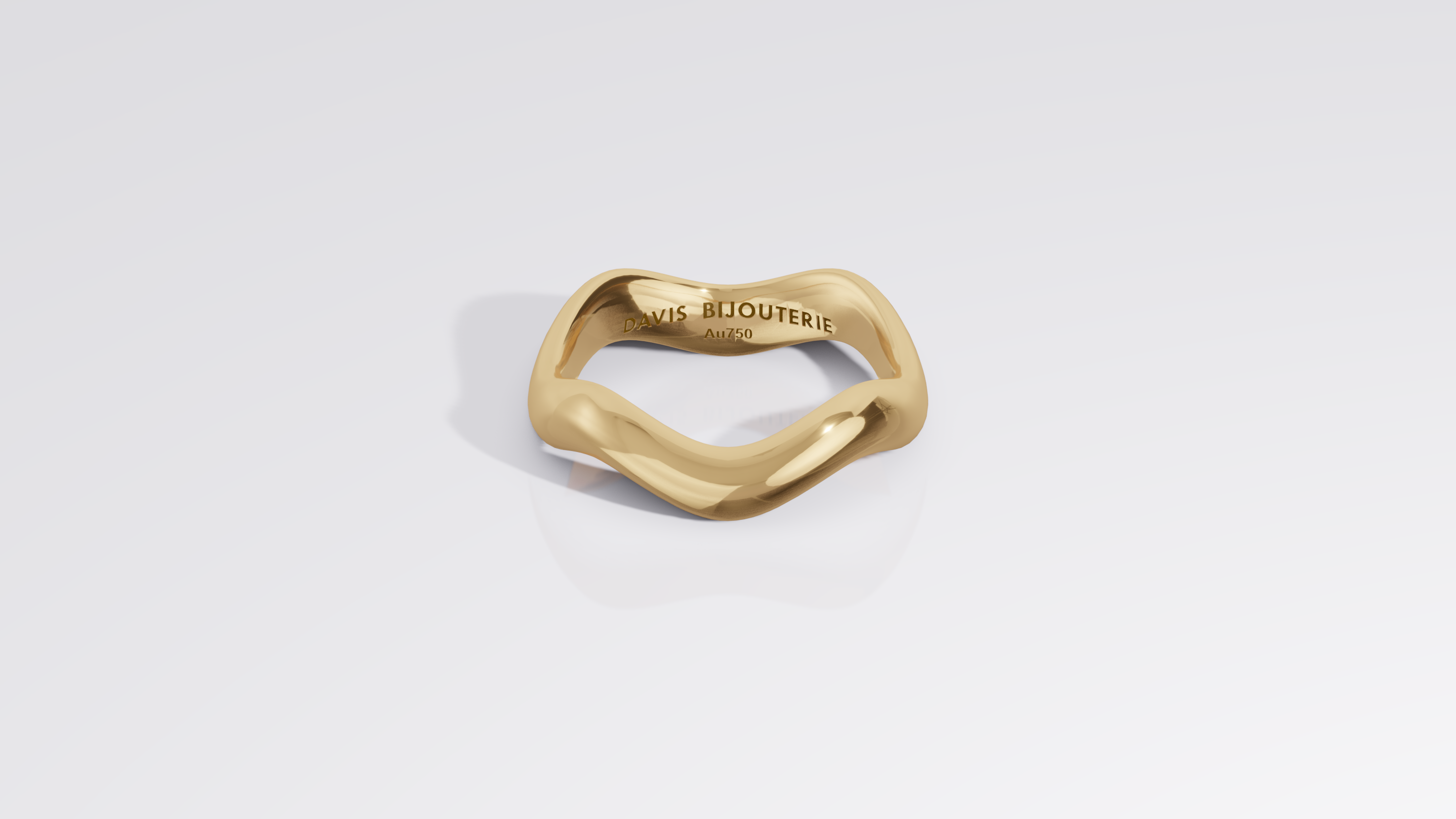 Petite Ripple 4 Band Yellow Gold