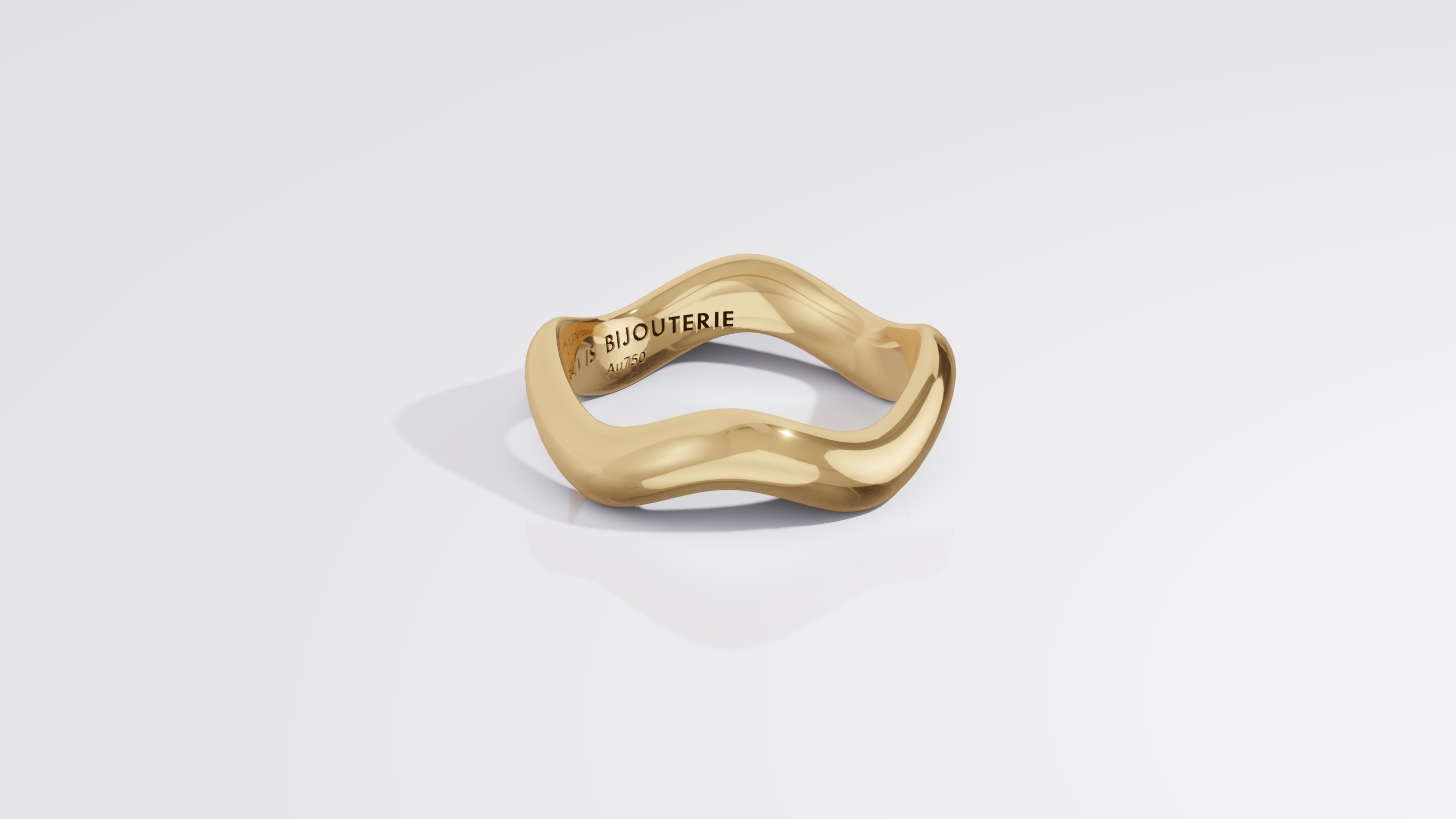 Petite Ripple 4 Band Yellow Gold