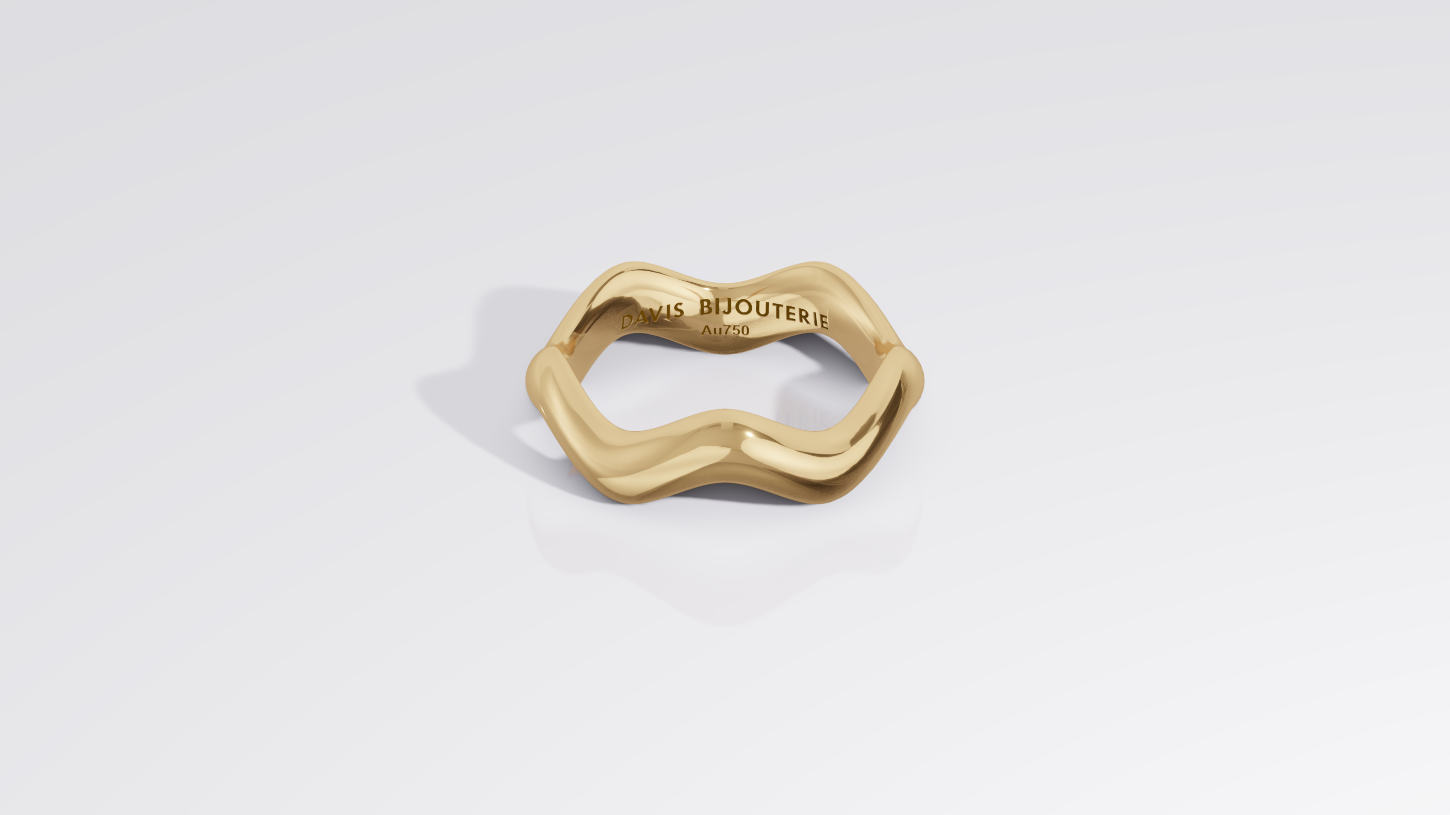 Petite Ripple 5 Band Yellow Gold