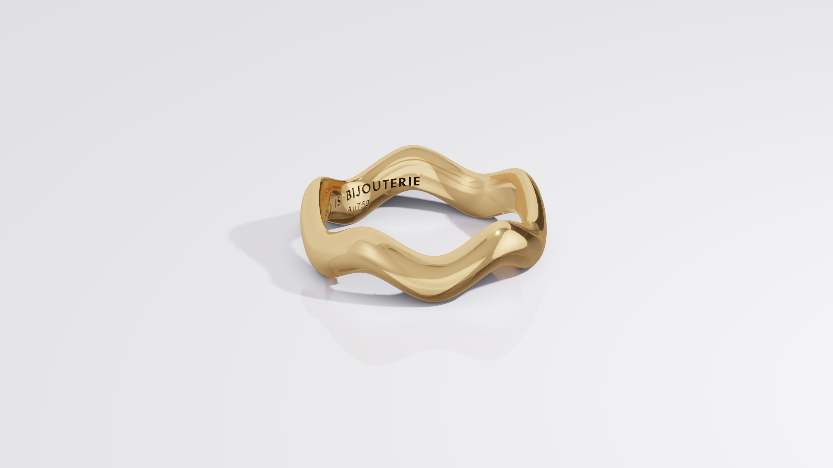 Petite Ripple 5 Band Yellow Gold