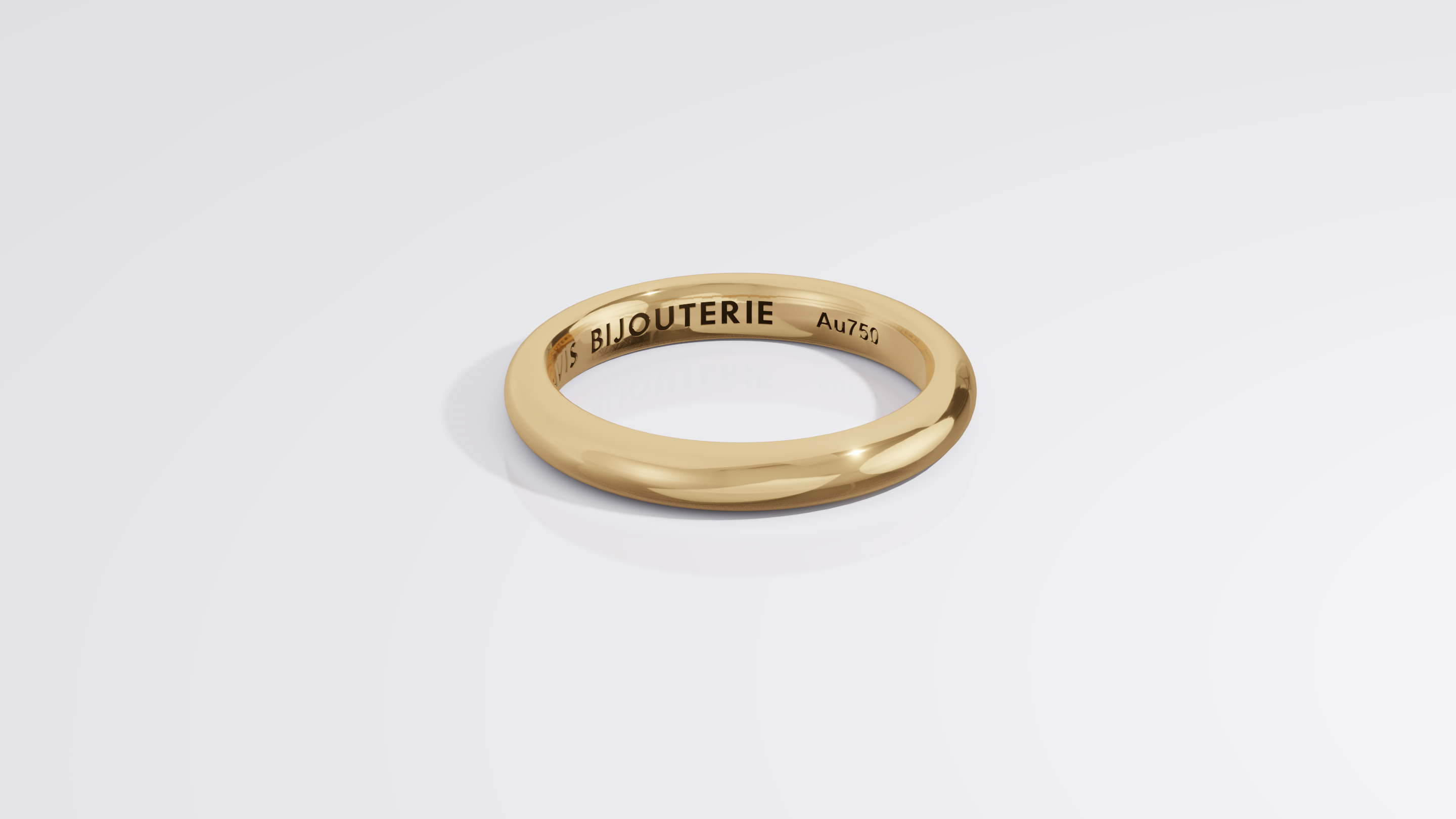 3mm Round Band Yellow Gold