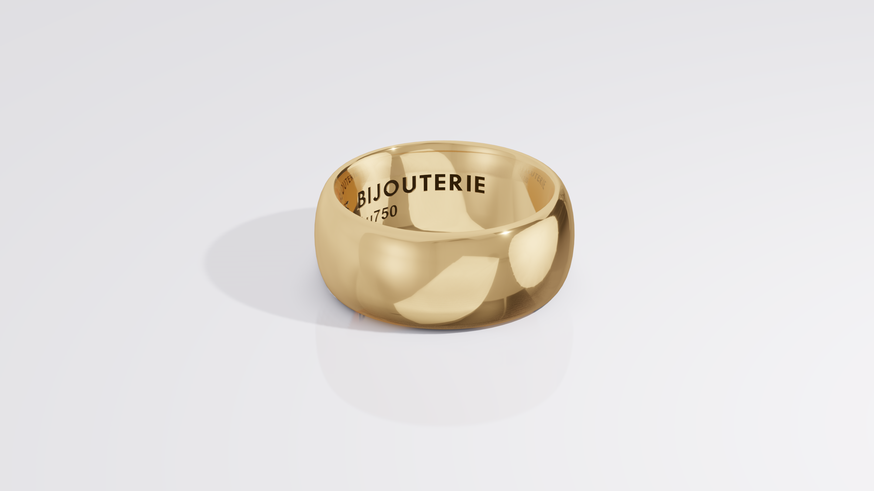 8mm Cigar Band Yellow Gold