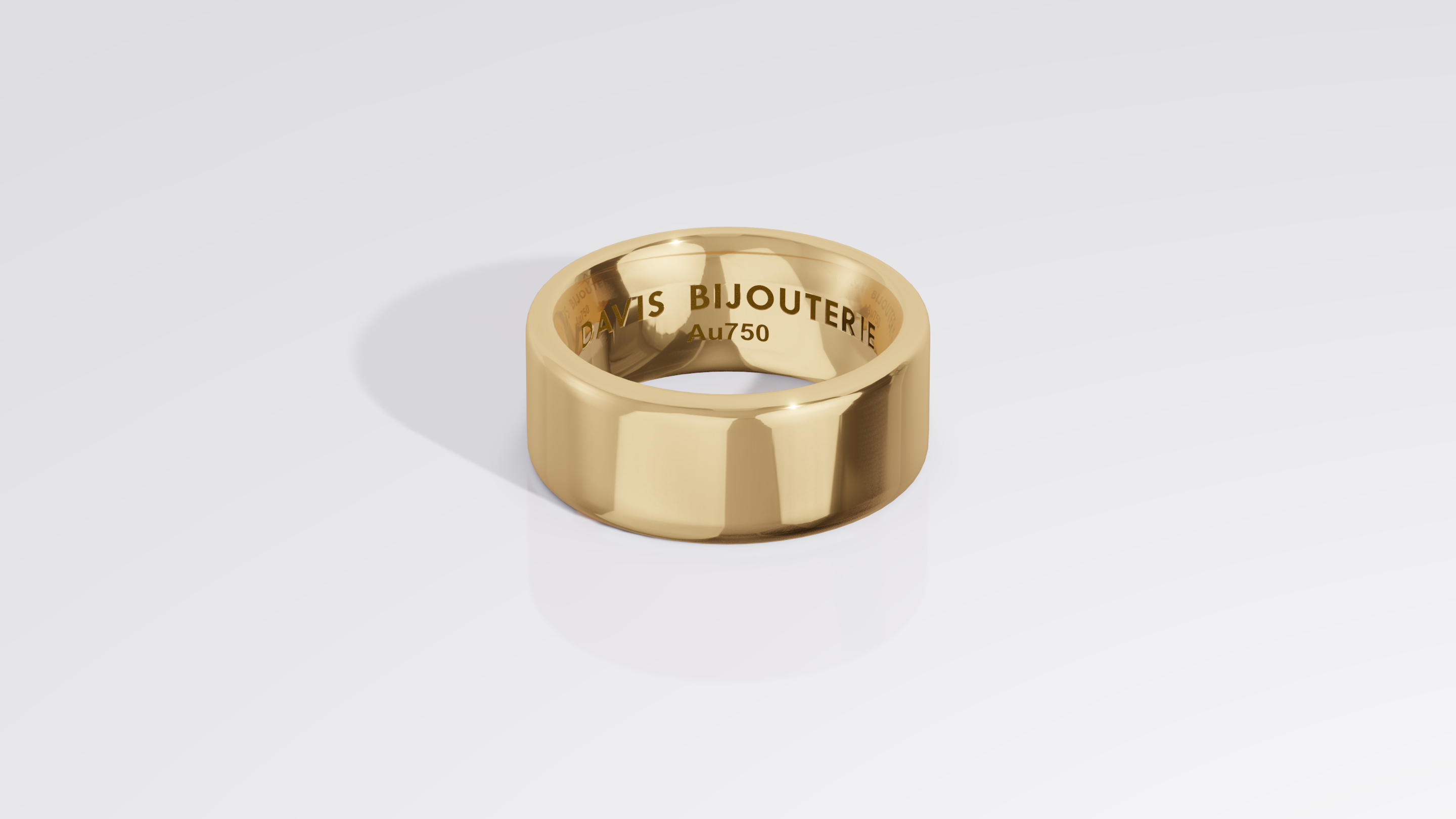 8mm Flat Band Yellow Gold