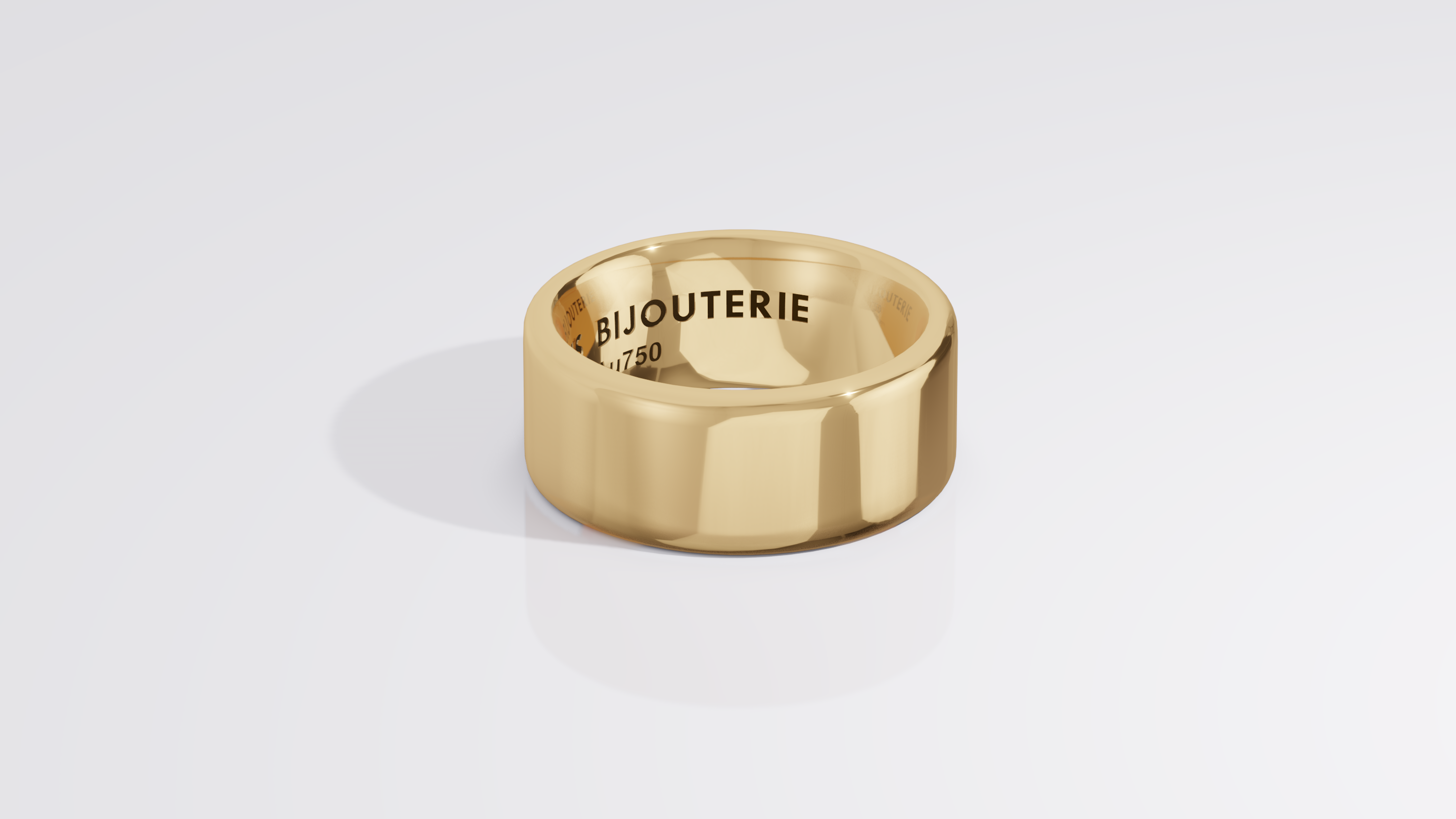 8mm Flat Band Yellow Gold