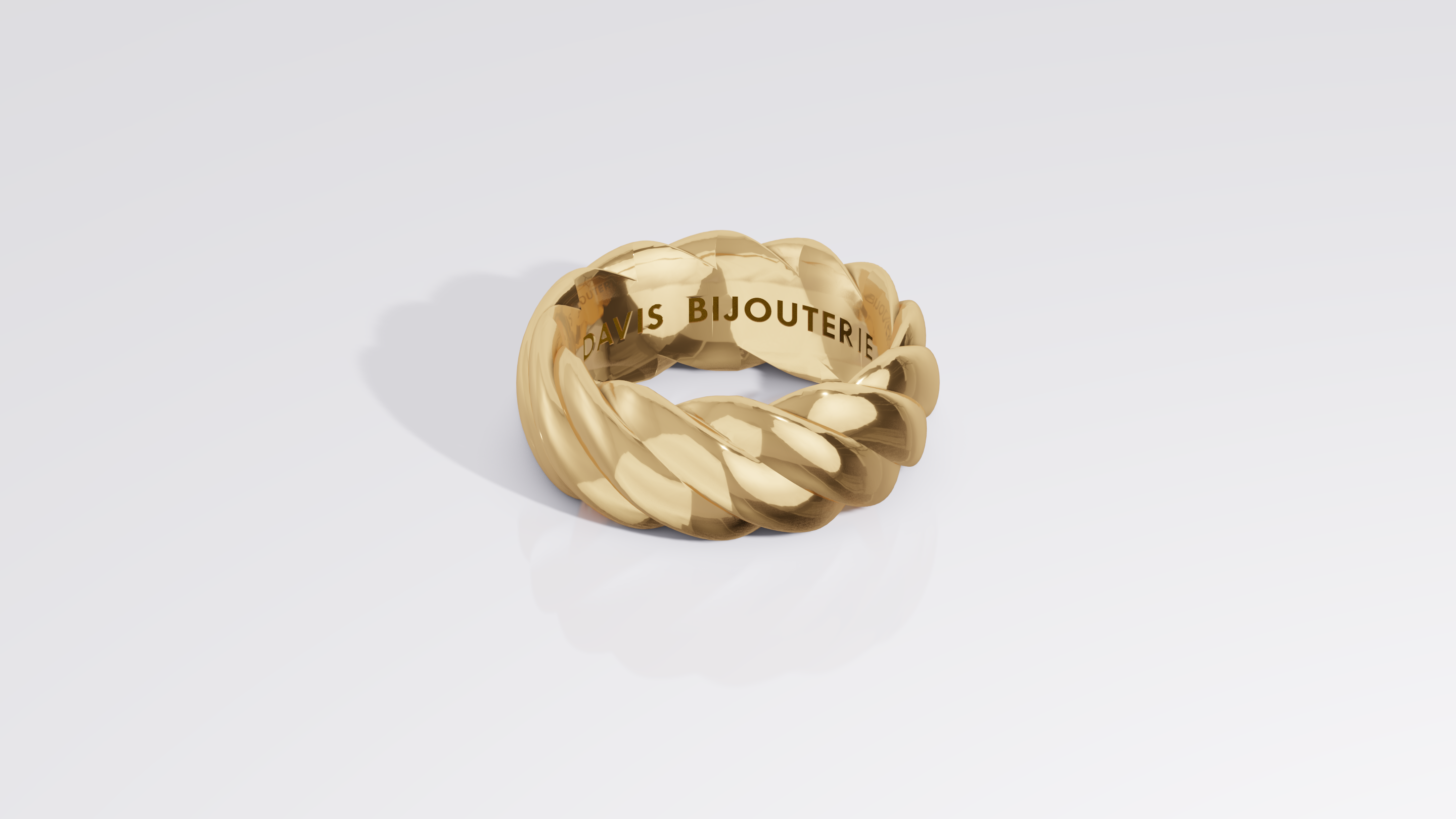 8mm Rope Band Yellow Gold