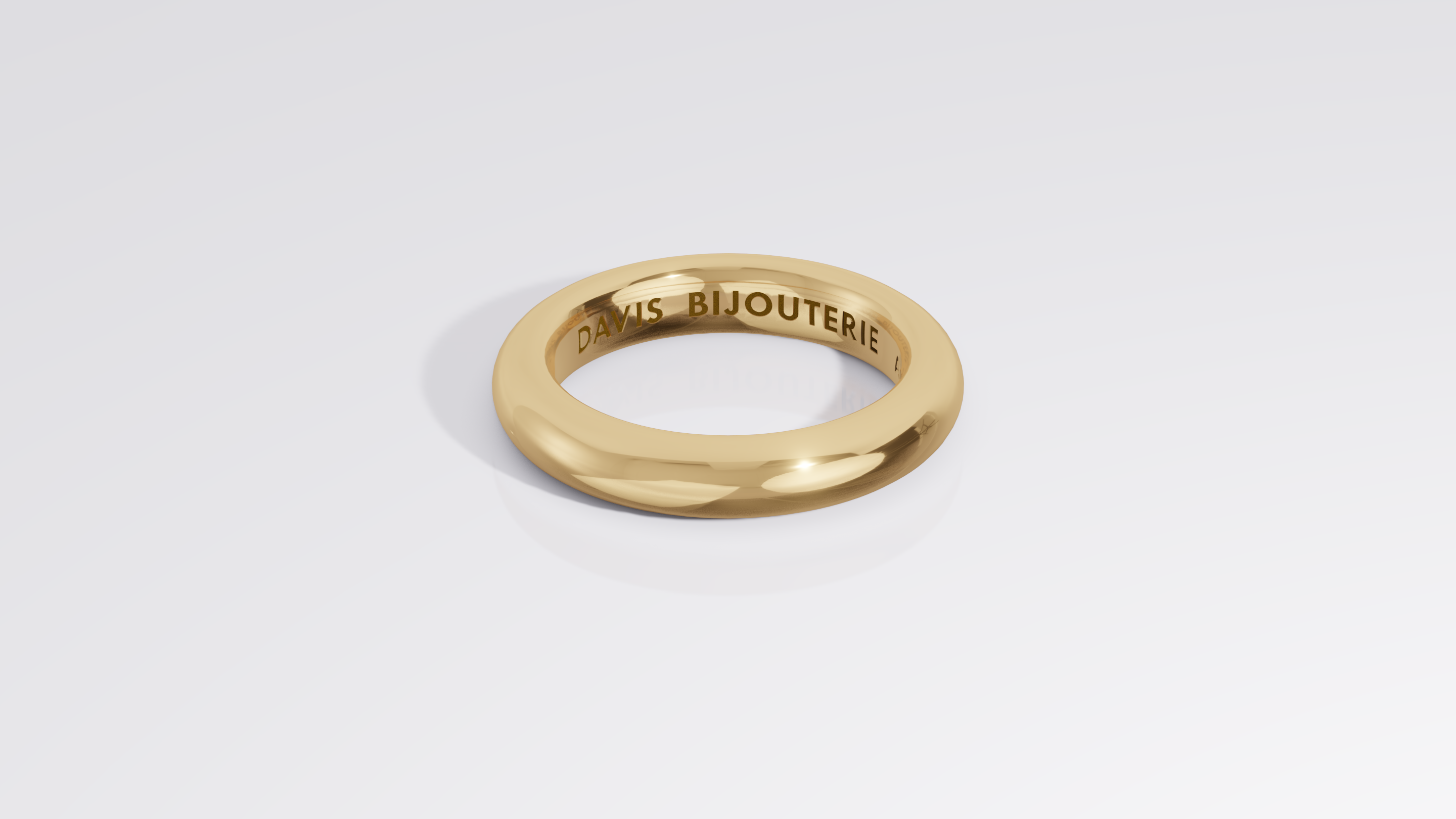 4mm Round Band Yellow Gold