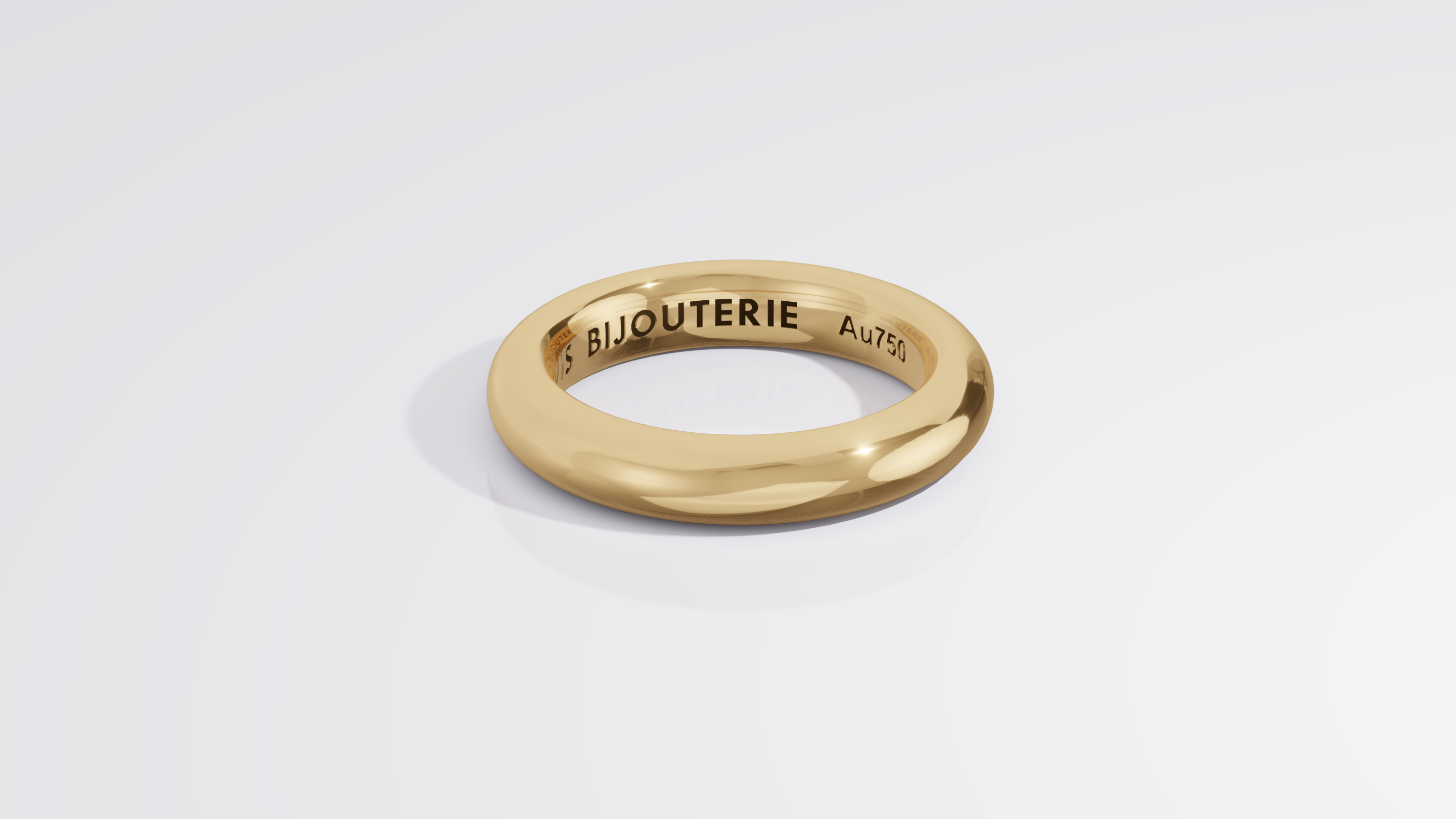 4mm Round Band Yellow Gold