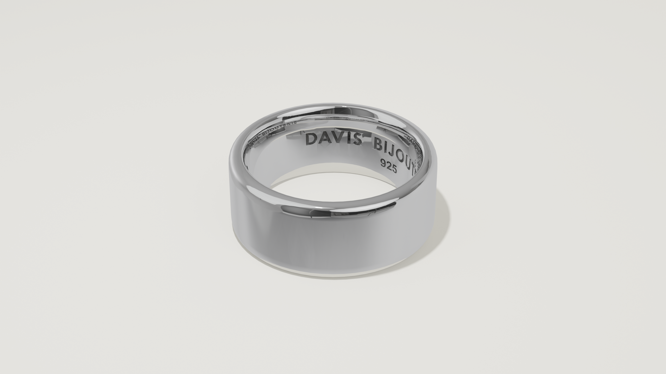 8mm Flat Band Sterling Silver