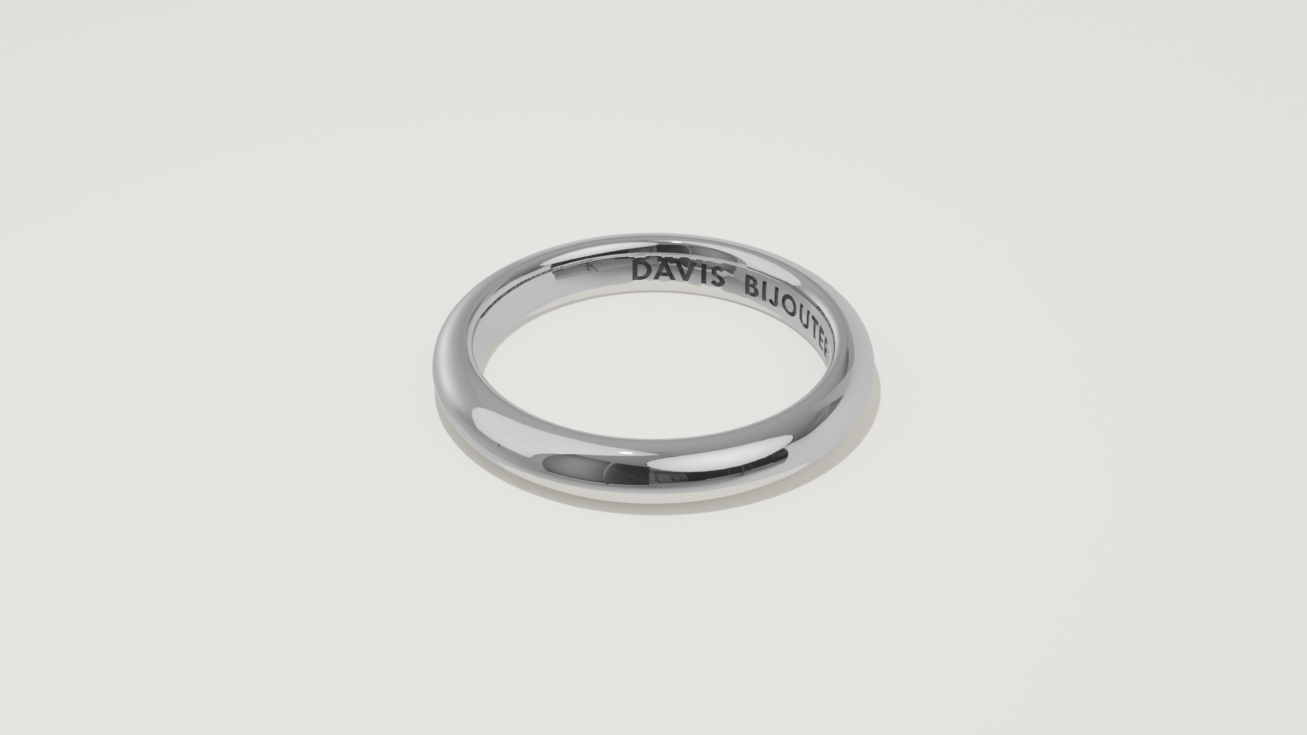 3mm Round Band Sterling Silver