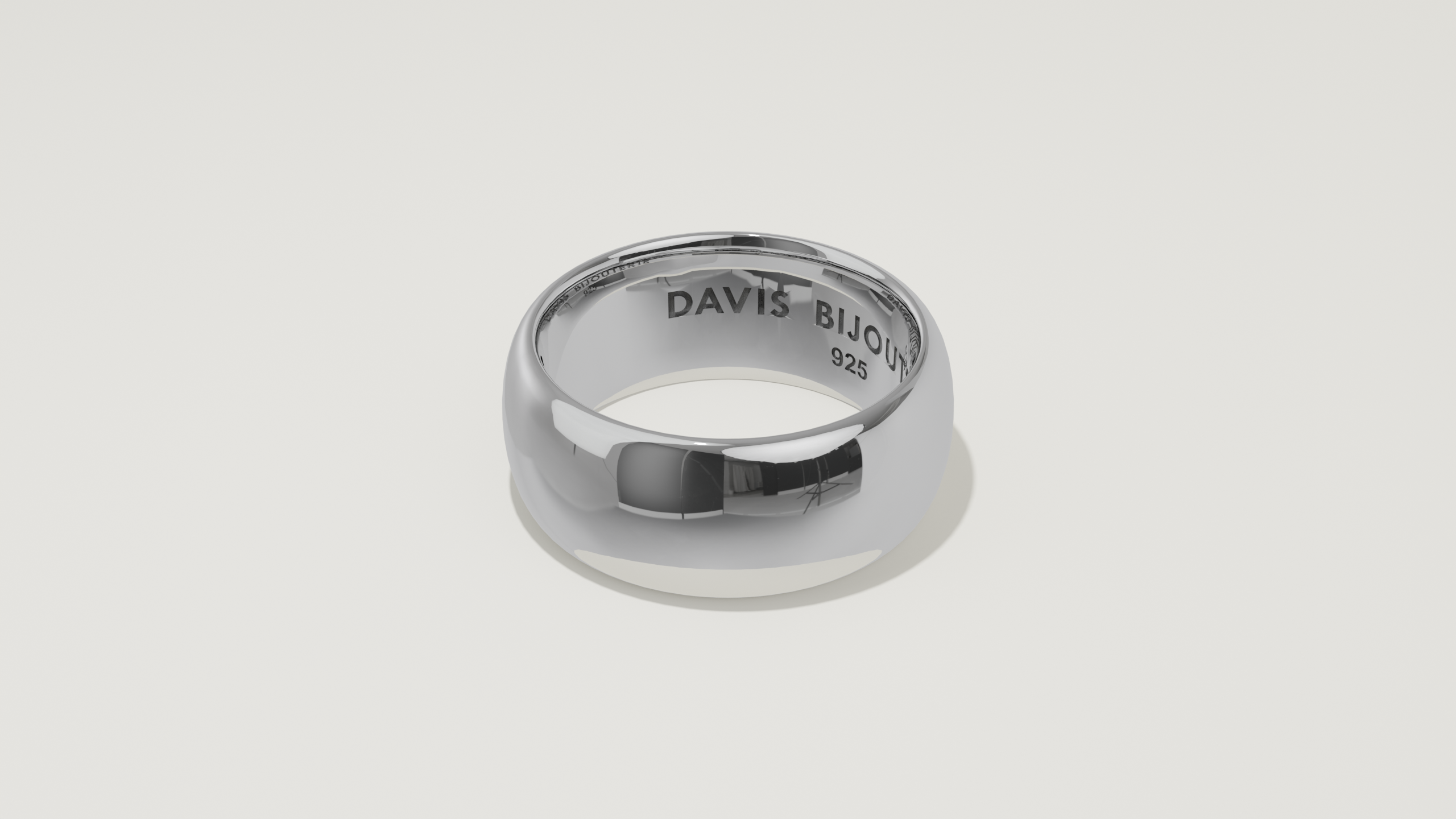 8mm Cigar Band Sterling Silver