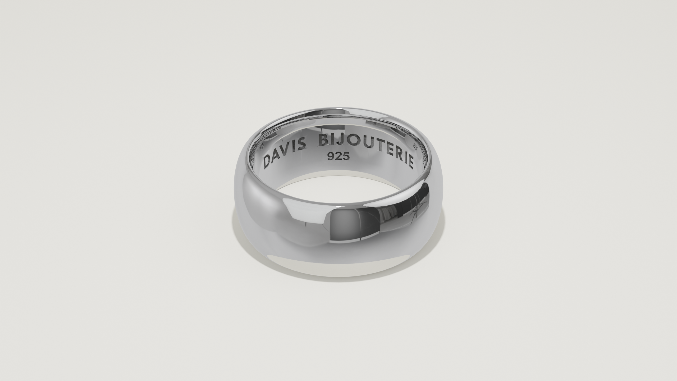 8mm Cigar Band Sterling Silver
