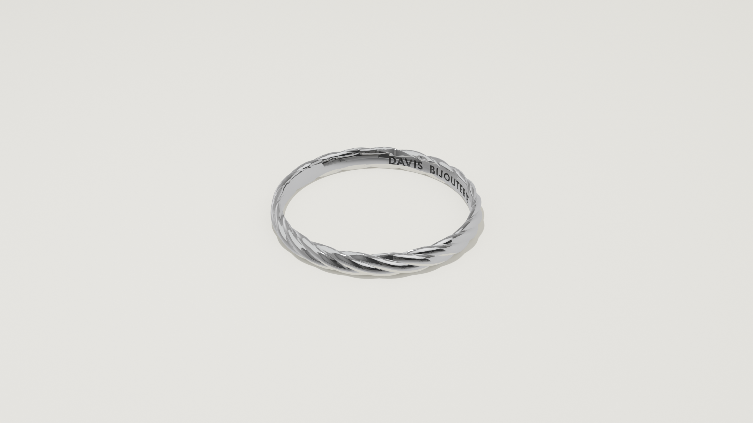Ultrathin Rope Band Sterling Silver
