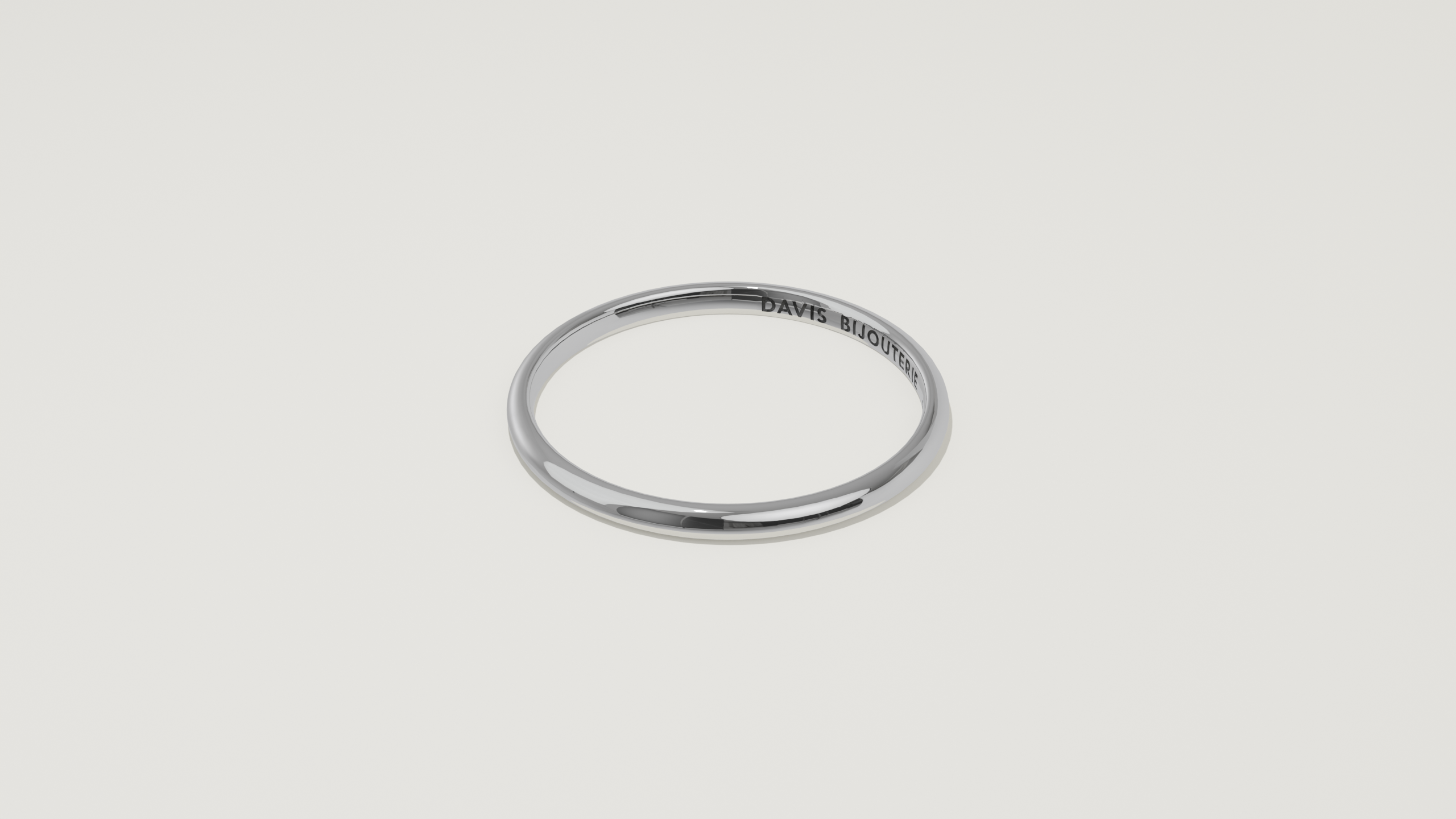 Ultrathin Round Band Sterling Silver