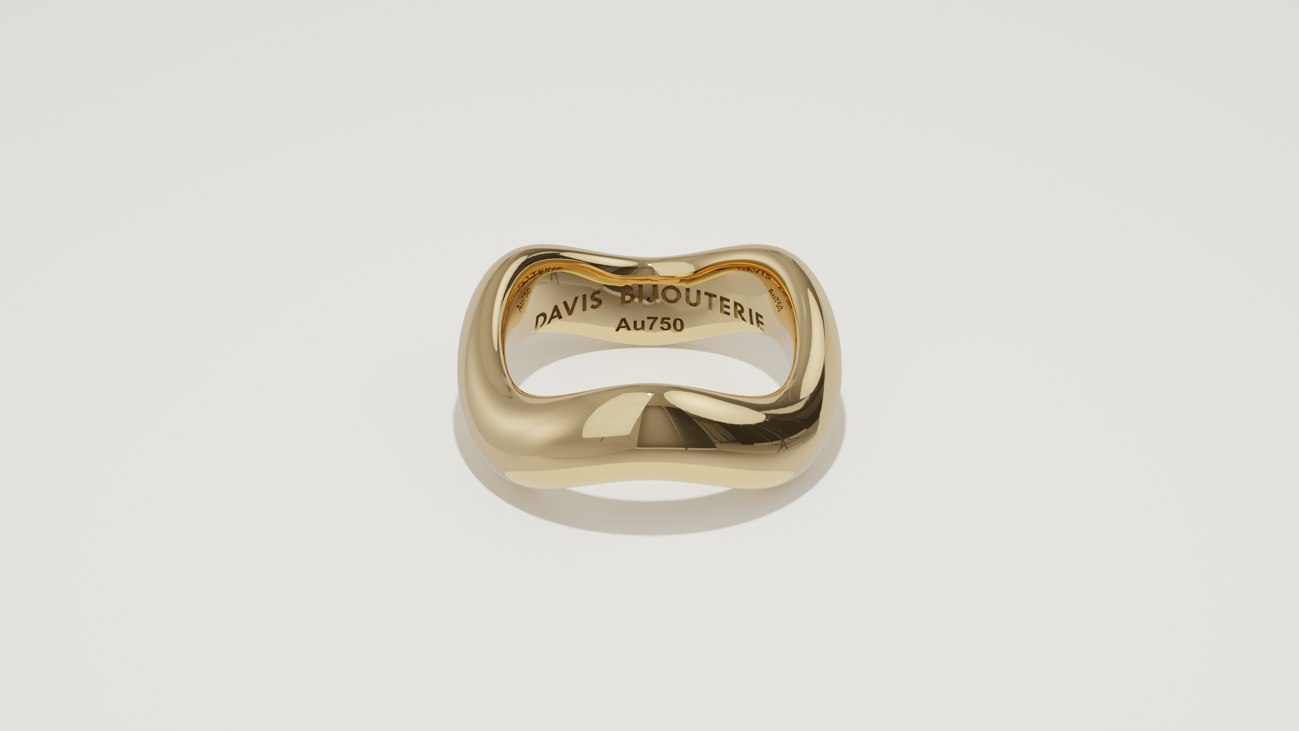 Ripple 3 Band Yellow Gold