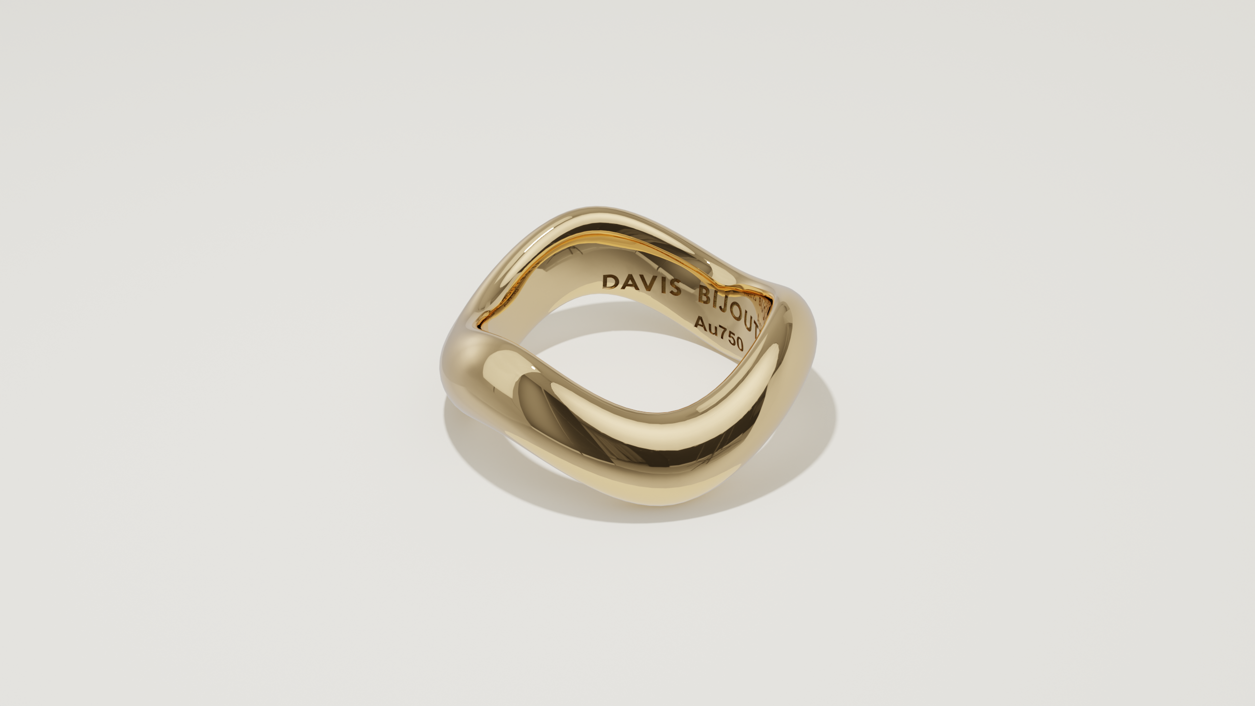 Ripple 3 Band Yellow Gold