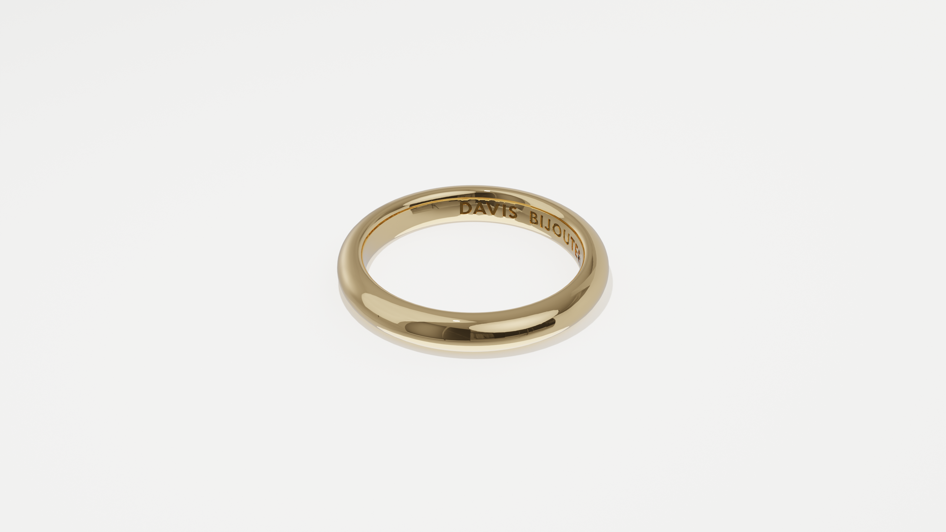 3mm Round Band Yellow Gold