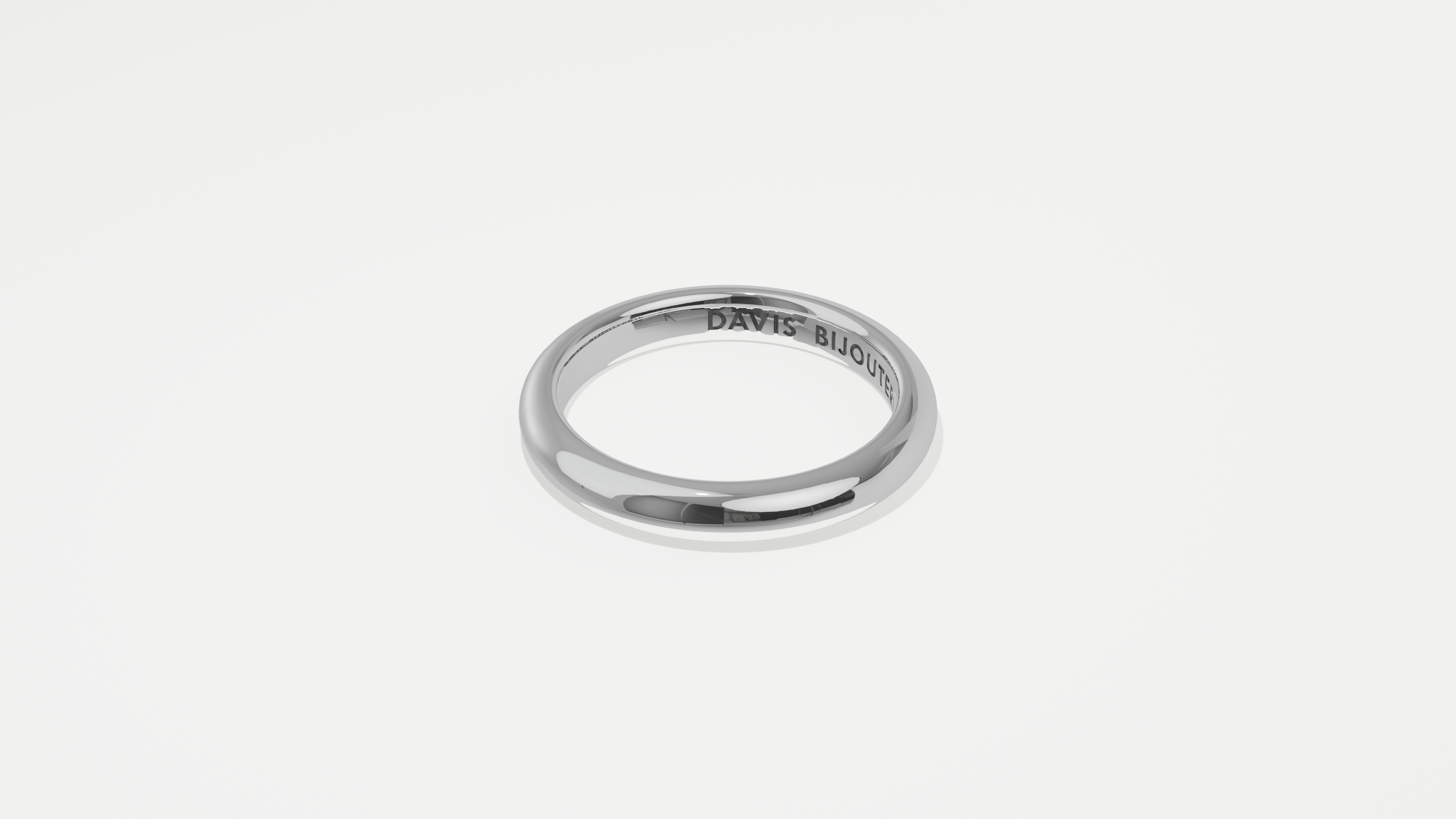 3mm Round Band Sterling Silver