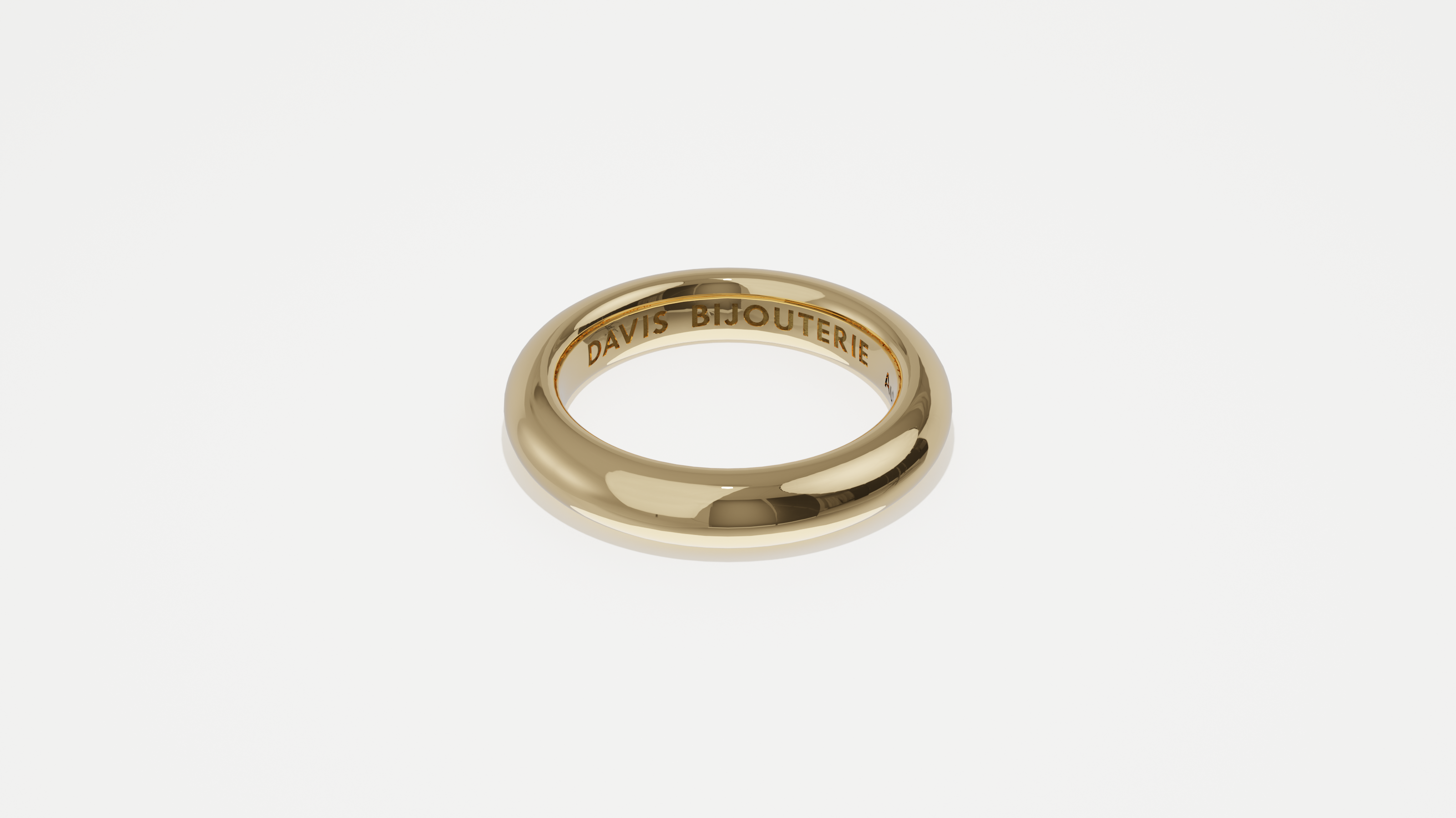 4mm Round Band Yellow Gold