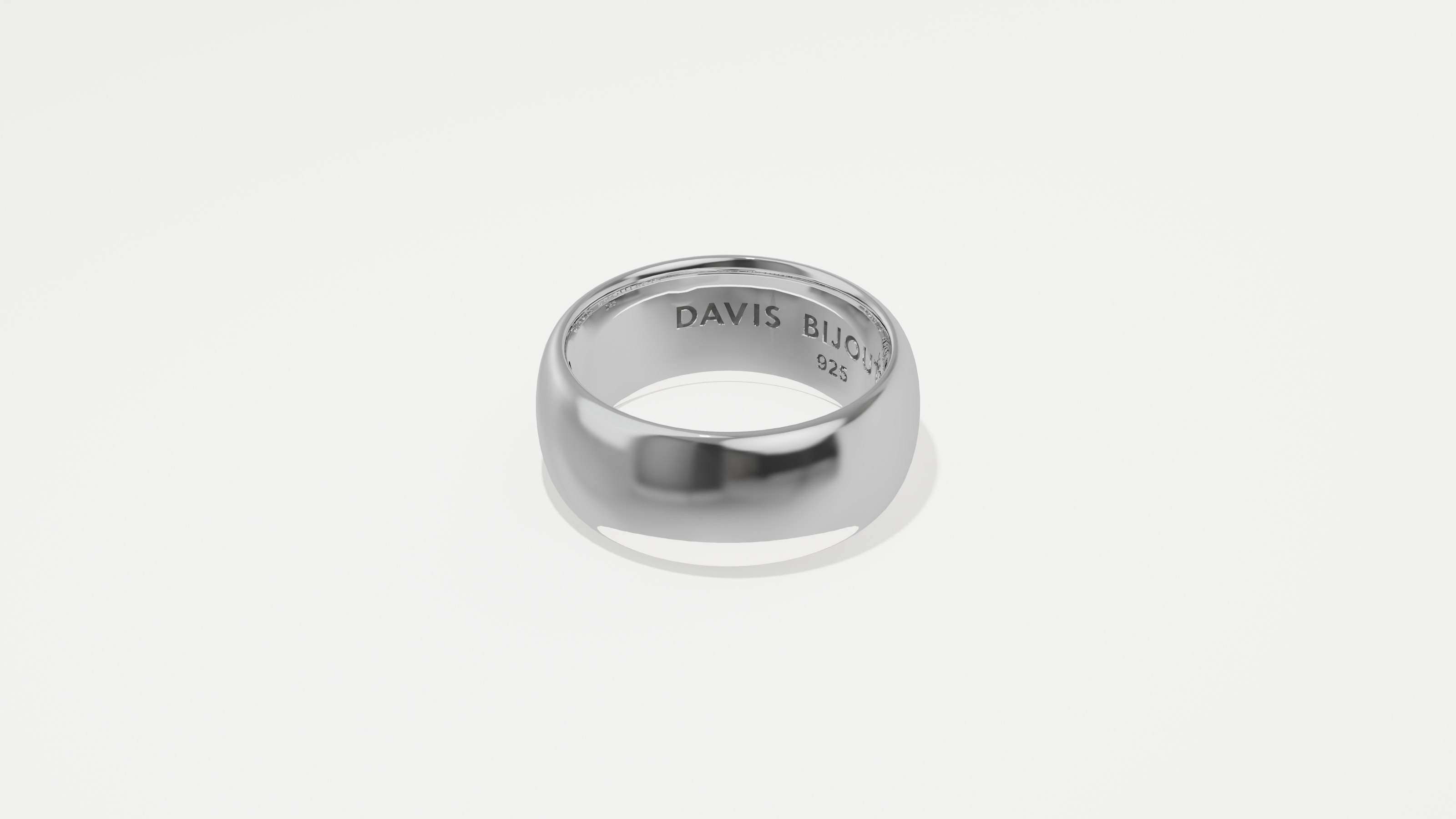 8mm Cigar Band Sterling Silver