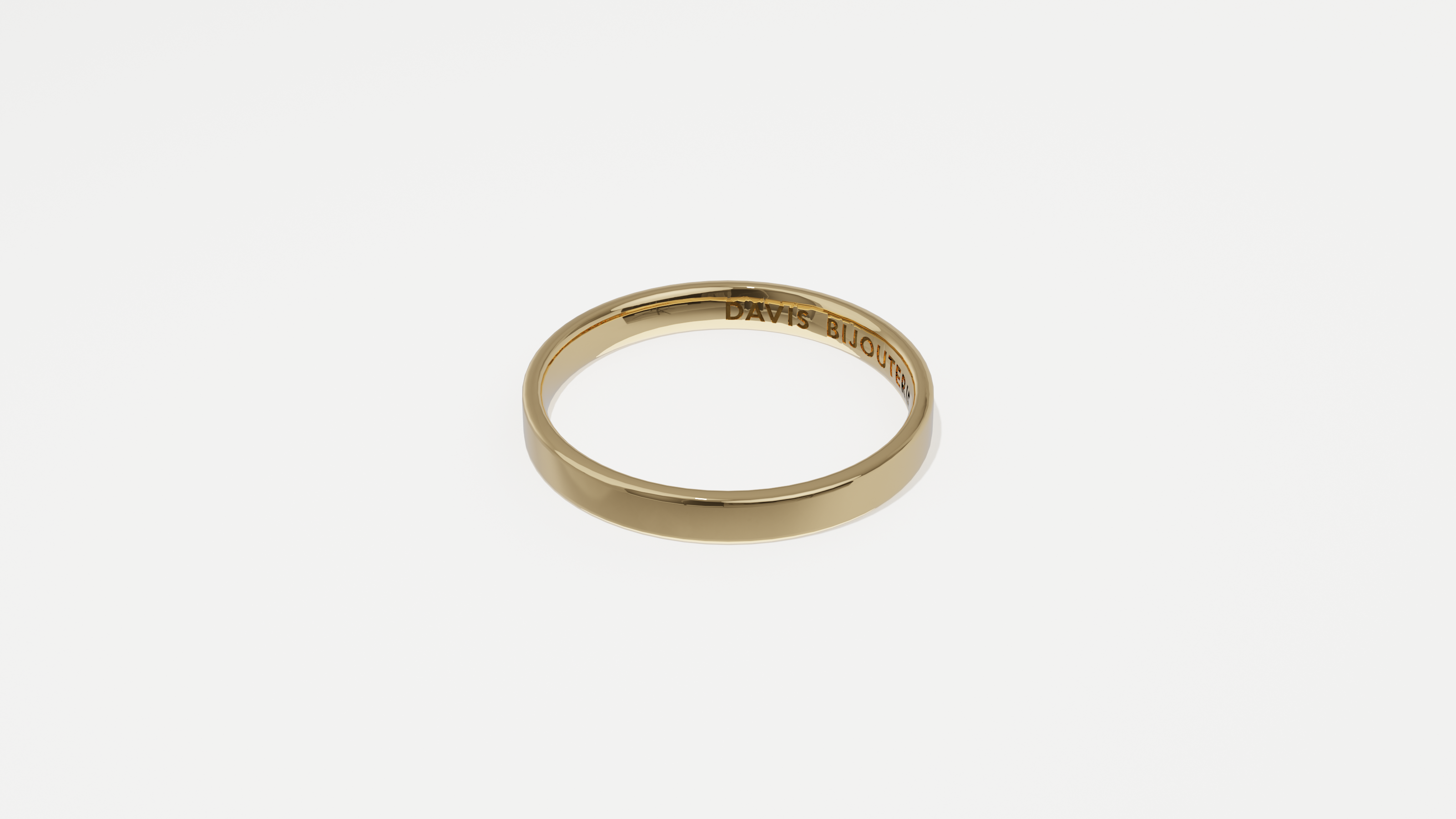 Ultrathin Flat Band Yellow Gold