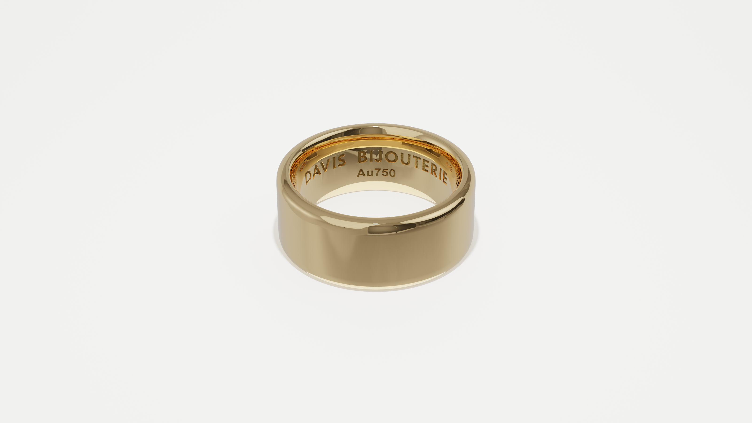 8mm Flat Band Yellow Gold