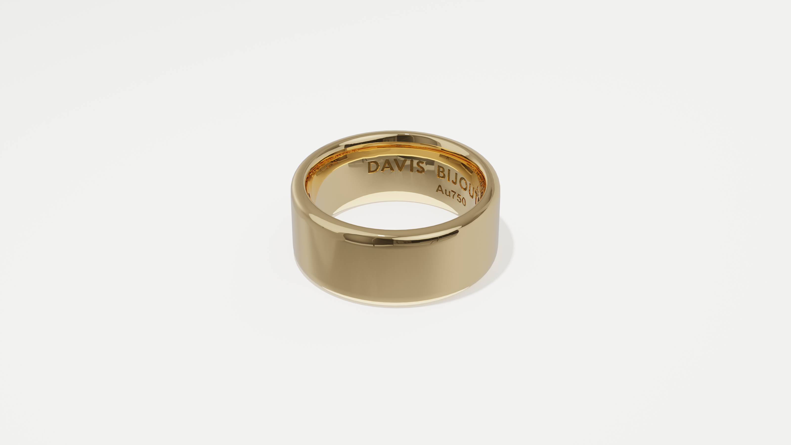 8mm Flat Band Yellow Gold