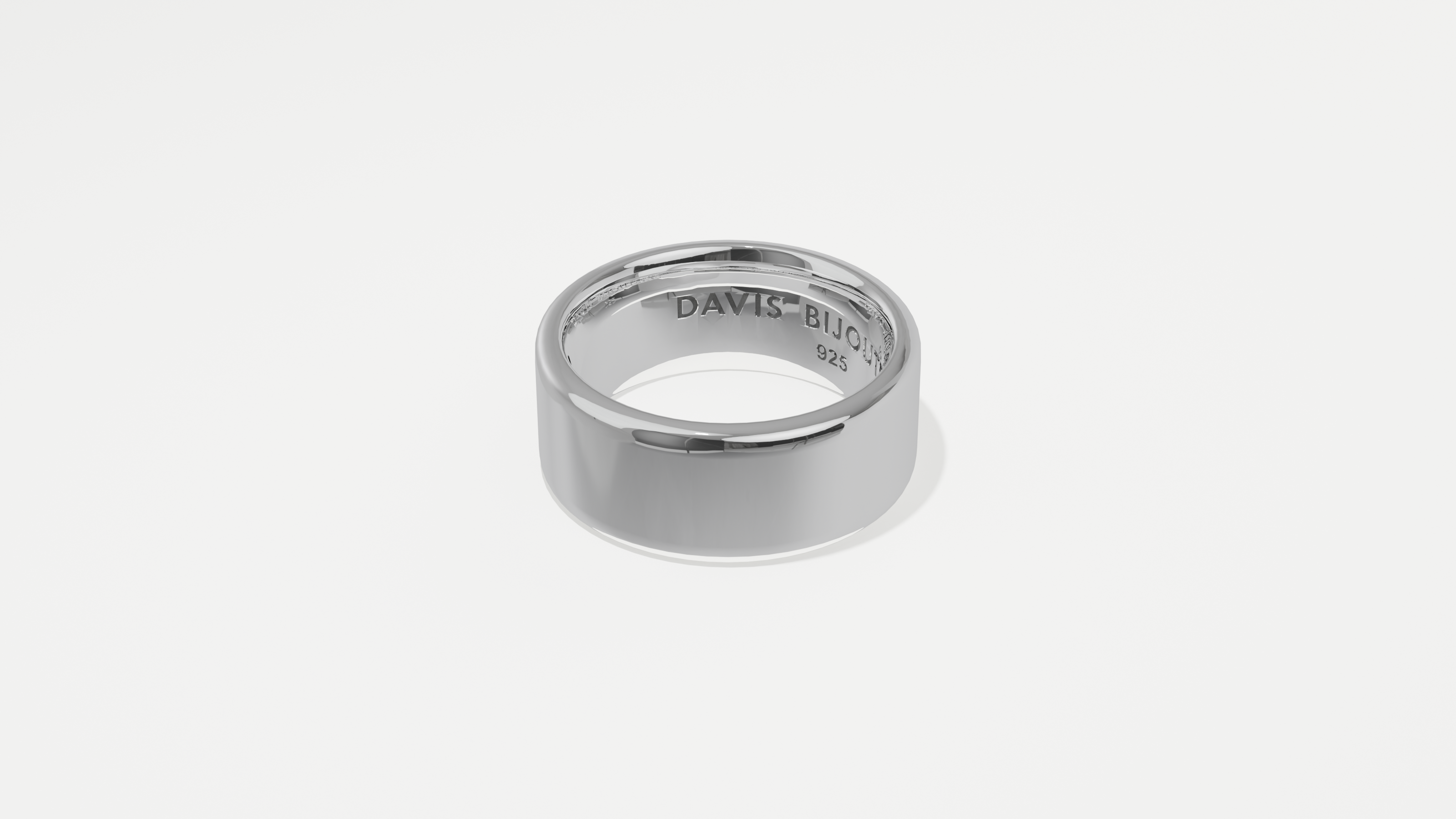 8mm Flat Band Sterling Silver