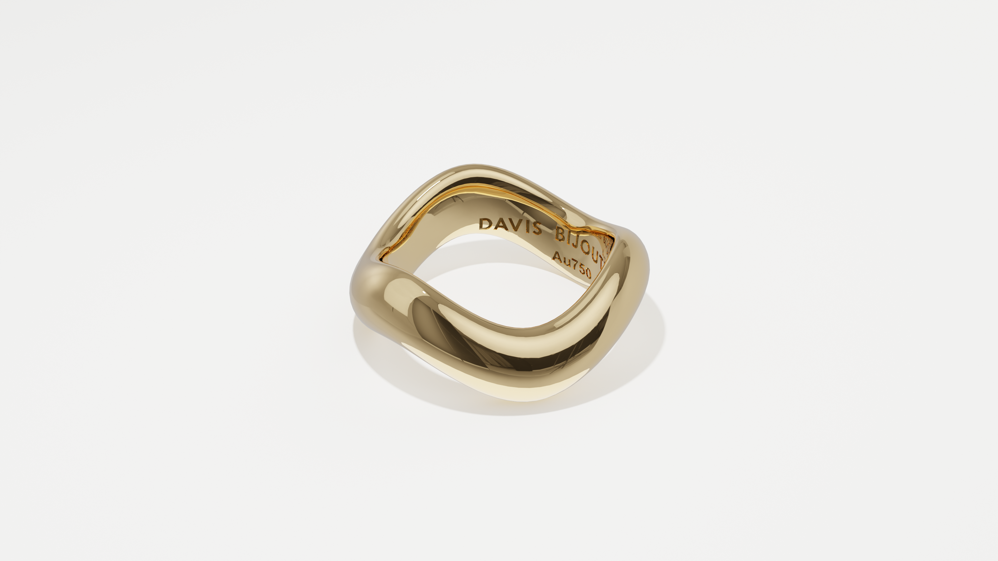 Ripple 3 Band Yellow Gold