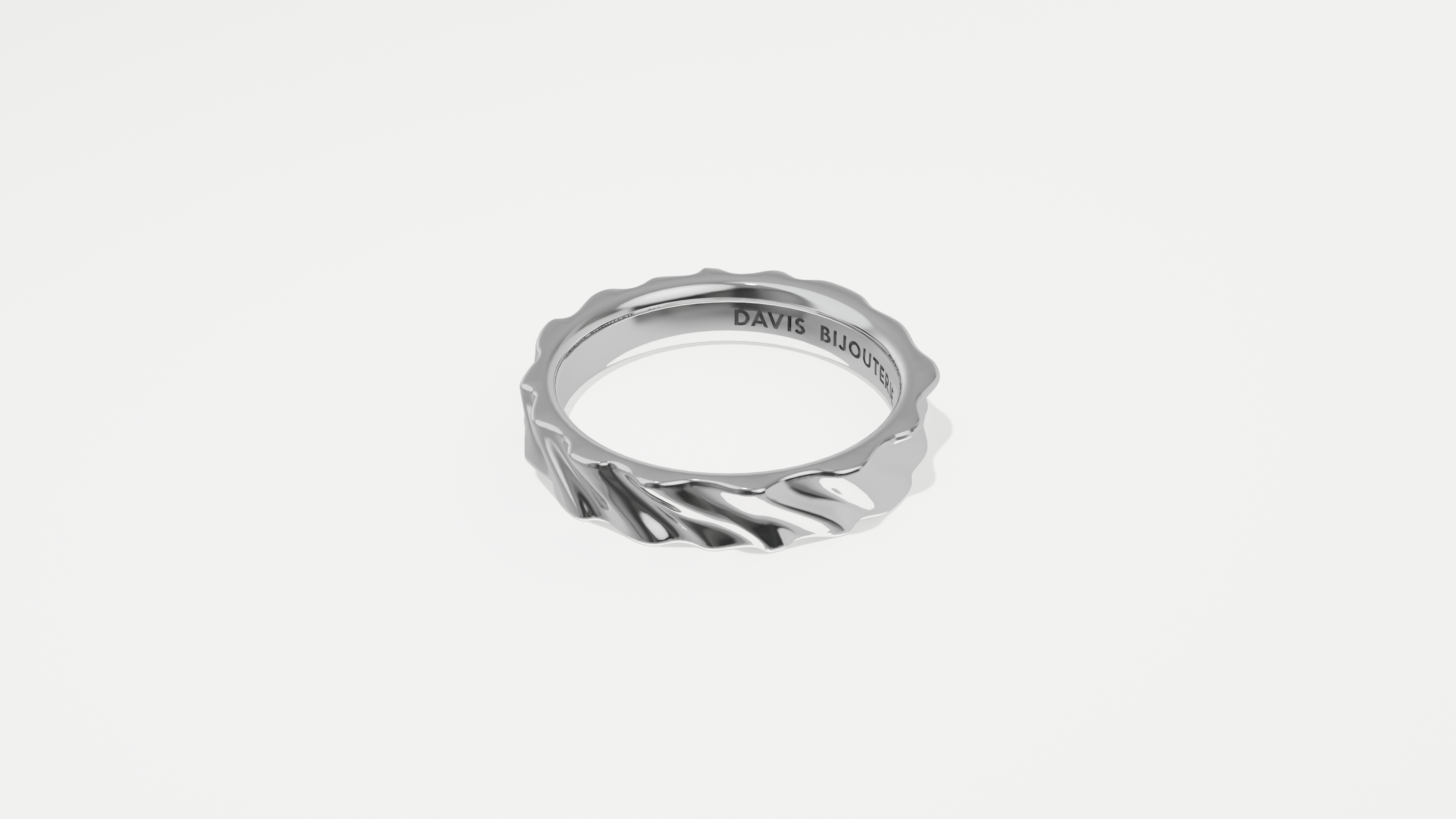 4mm Cascade Flat Band Sterling Silver