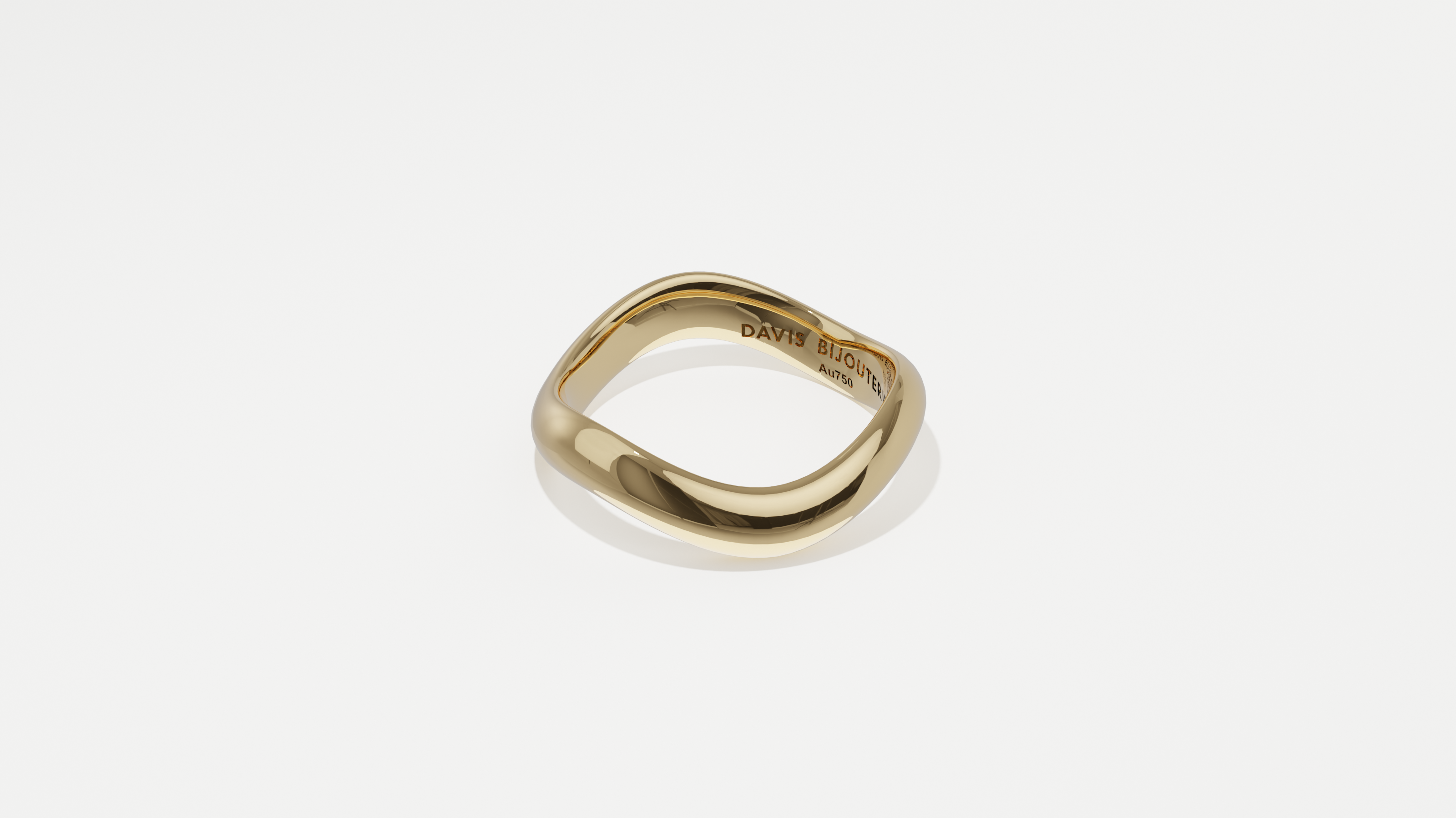 Petite Ripple 3 Band Yellow Gold