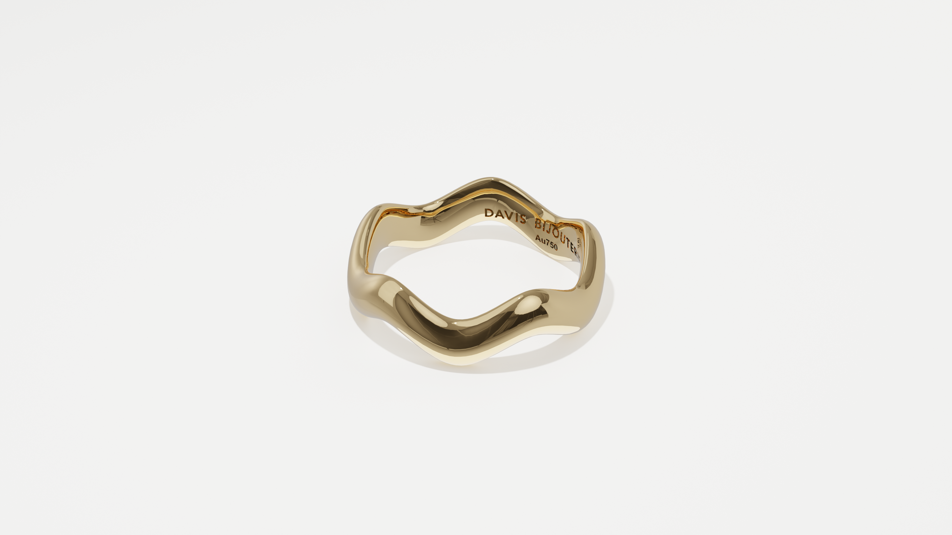 Petite Ripple 5 Band Yellow Gold