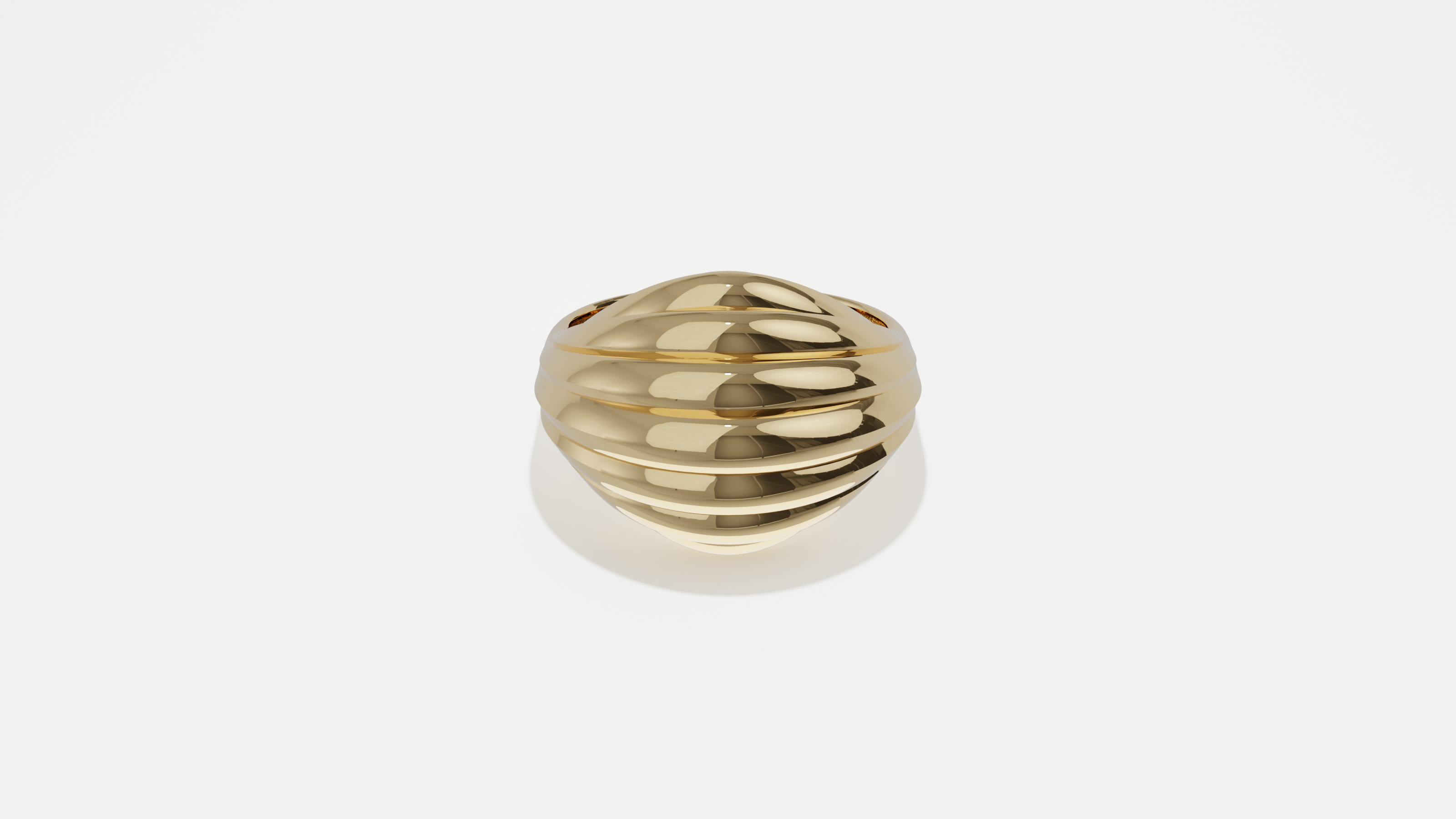 Shell Ring Yellow Gold