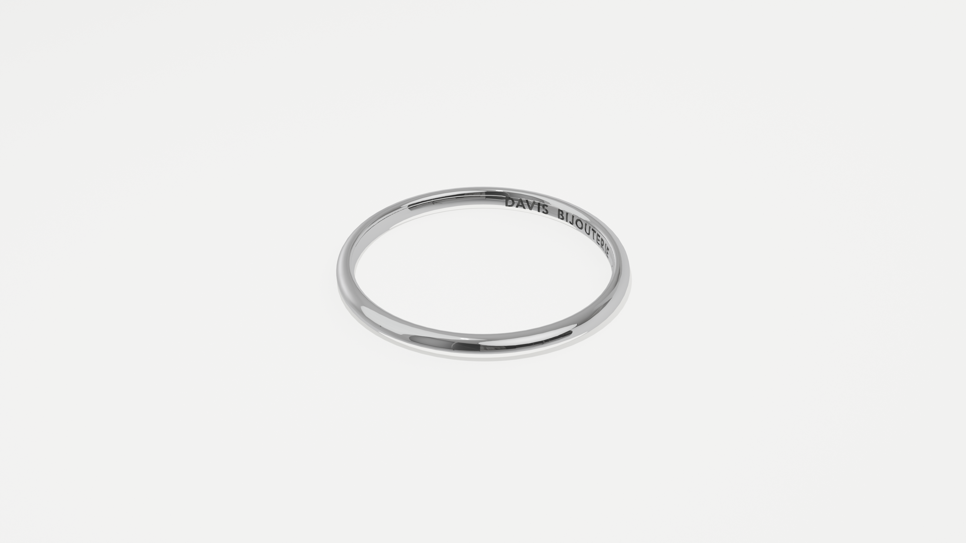 Ultrathin Round Band Sterling Silver