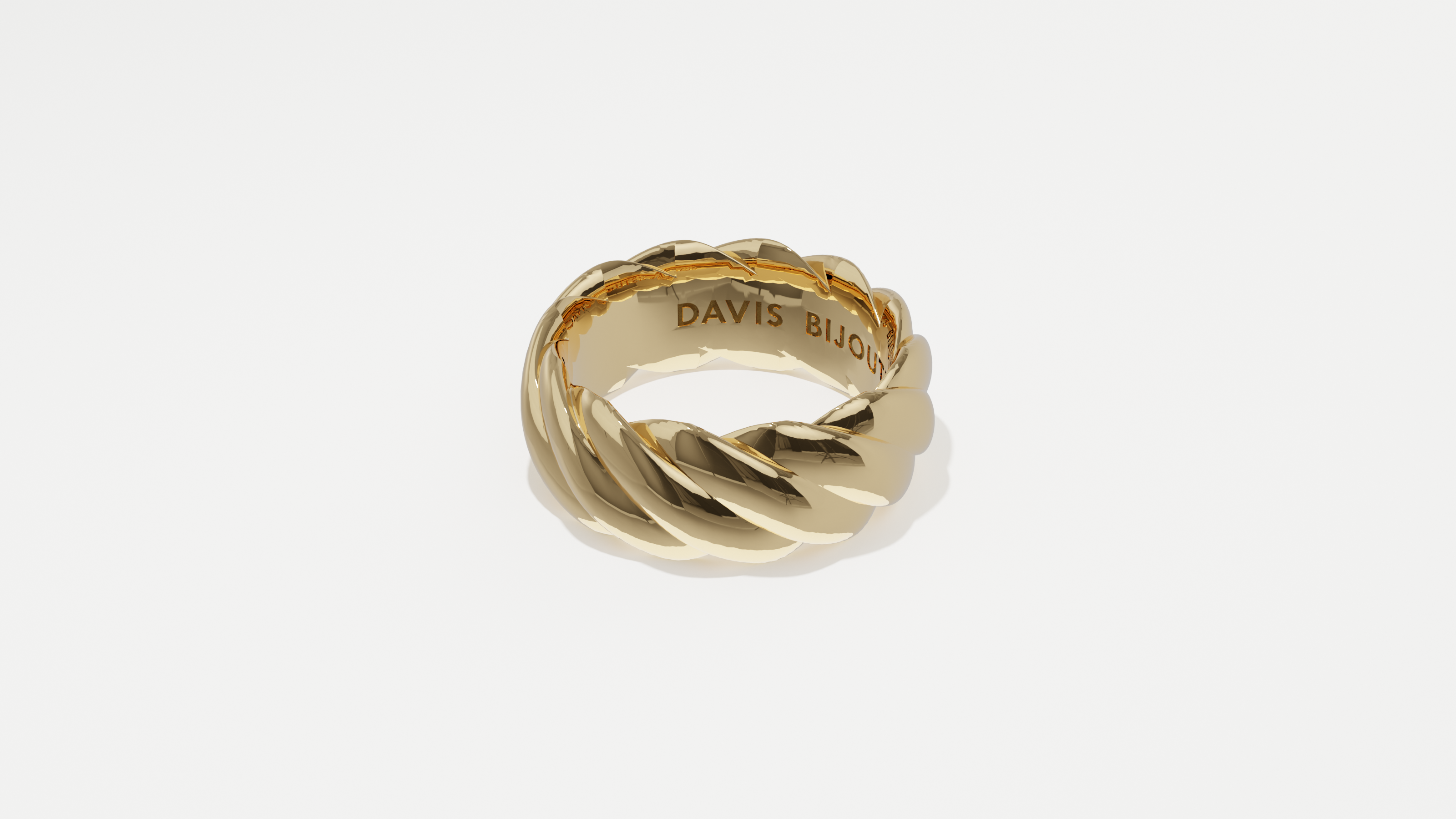 8mm Rope Band Yellow Gold